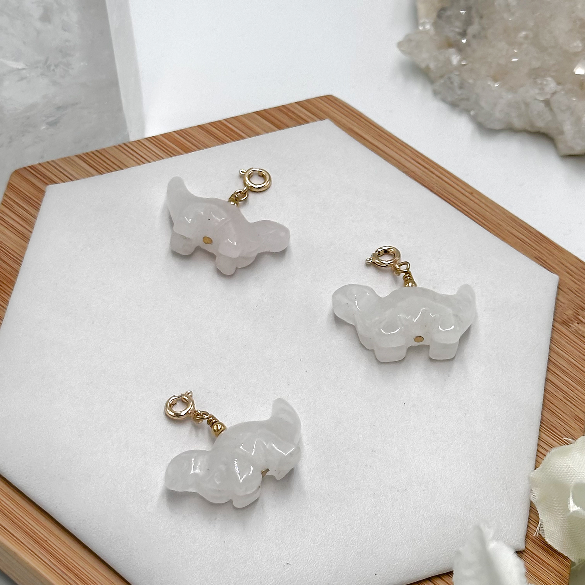 <<SG Seller>> CRZtales White Agate Charmie #CRZcharmie