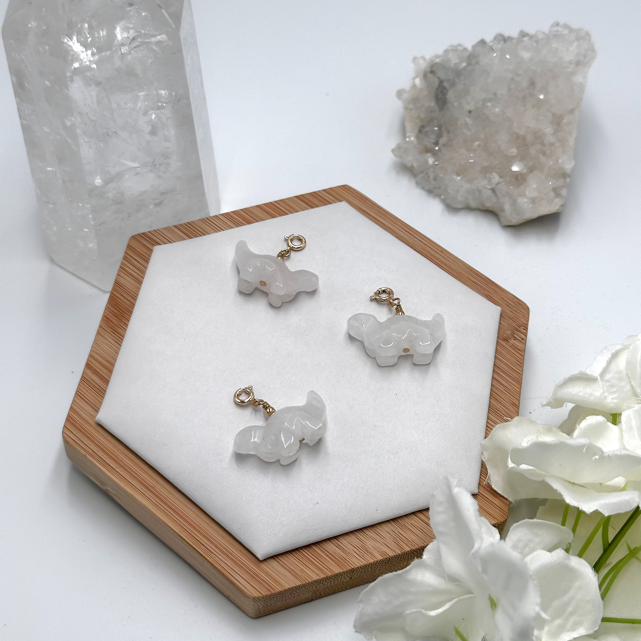 <<SG Seller>> CRZtales White Agate Charmie #CRZcharmie