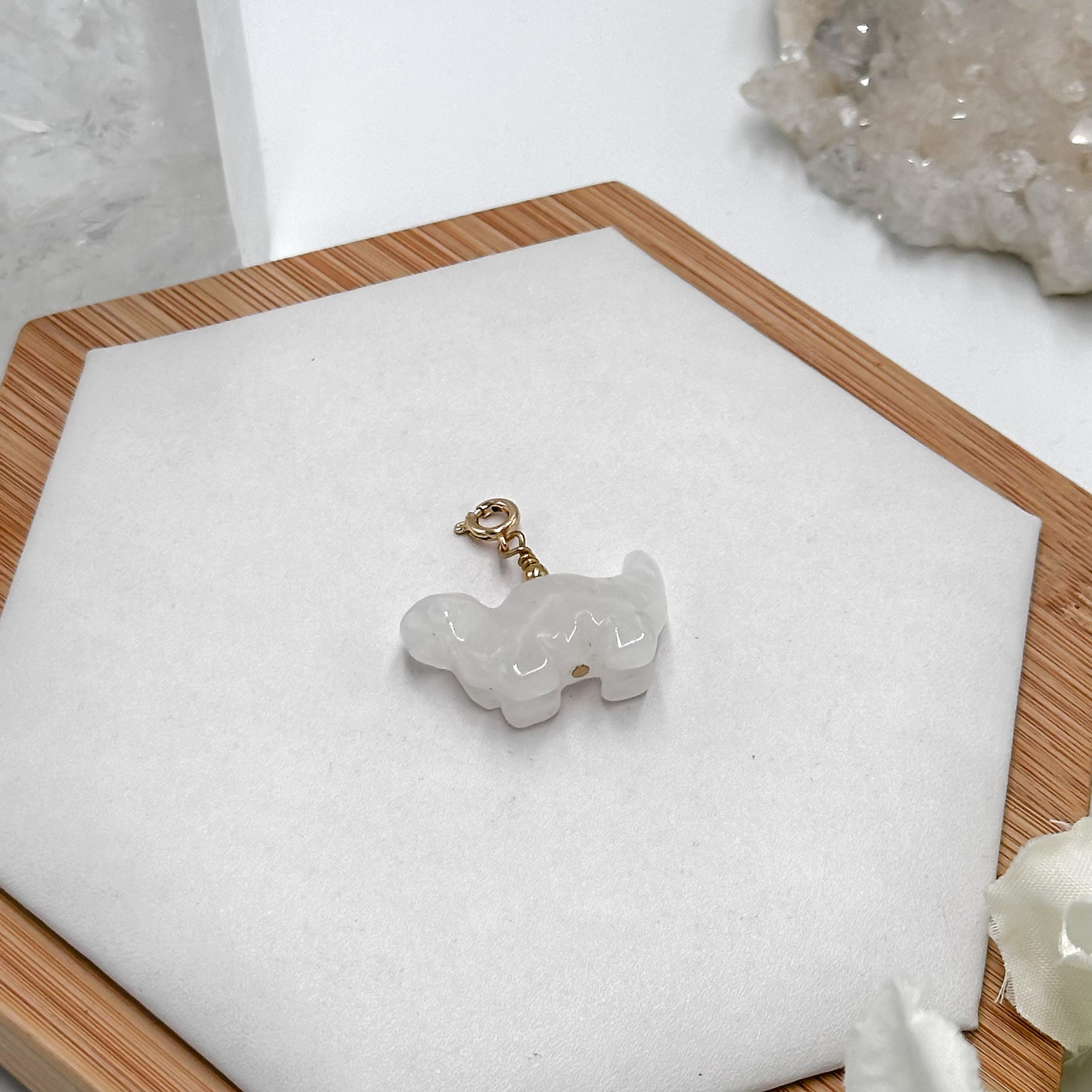 <<SG Seller>> CRZtales White Agate Charmie #CRZcharmie