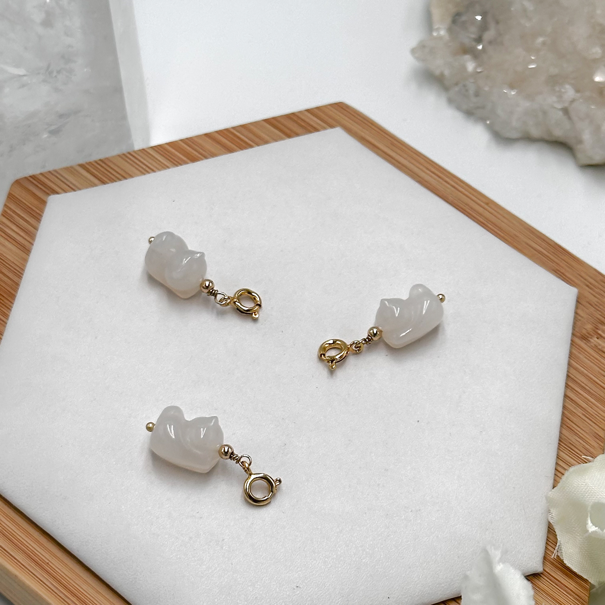 <<SG Seller>> CRZtales White Agate Charmie #CRZcharmie
