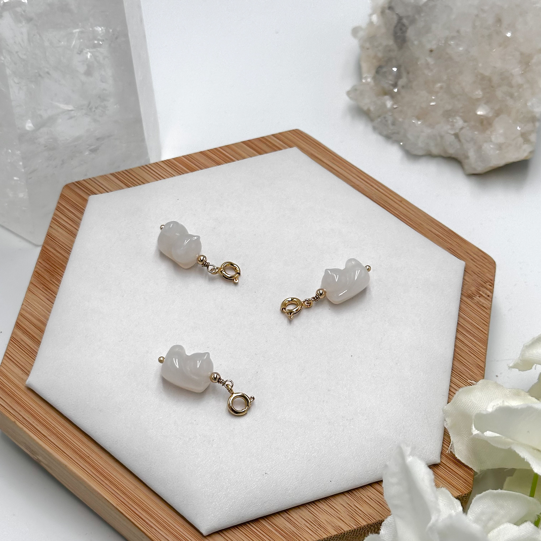 <<SG Seller>> CRZtales White Agate Charmie #CRZcharmie