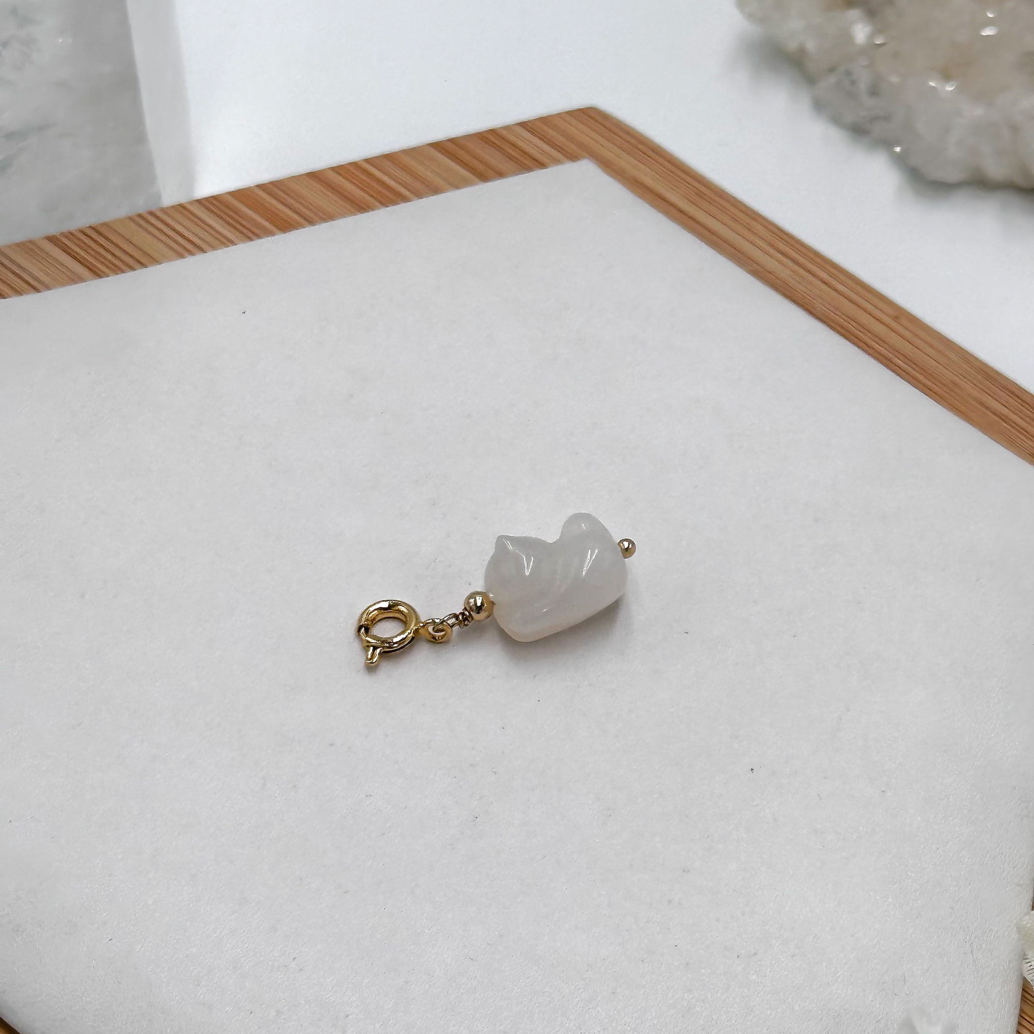 <<SG Seller>> CRZtales White Agate Charmie #CRZcharmie