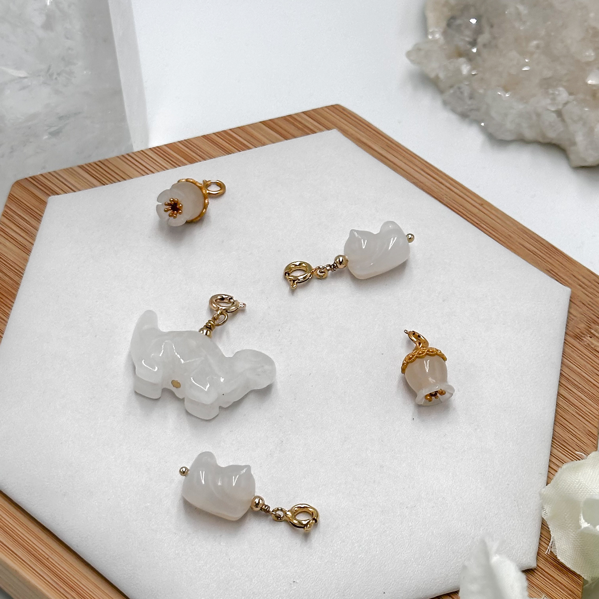 <<SG Seller>> CRZtales White Agate Charmie #CRZcharmie