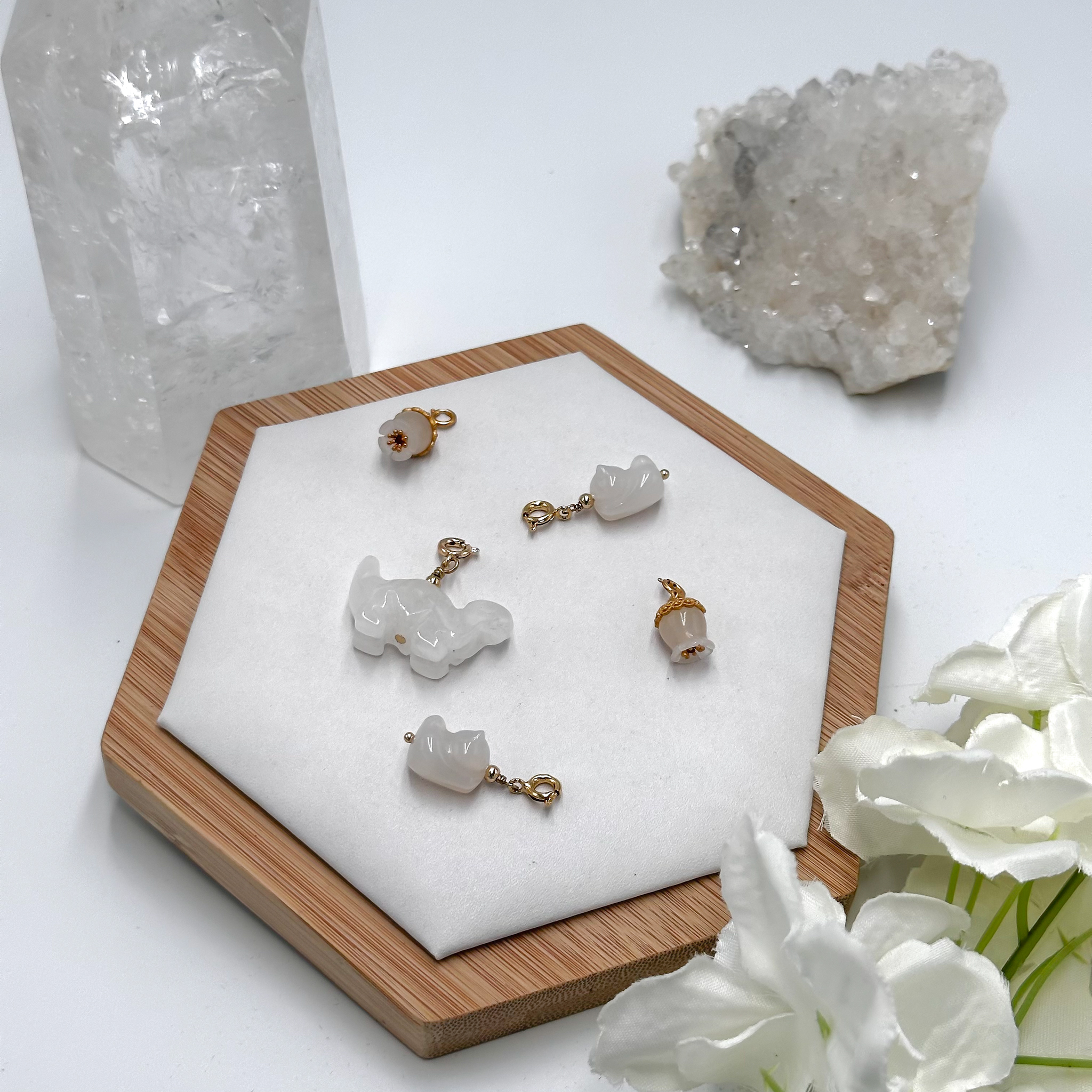 <<SG Seller>> CRZtales White Agate Charmie #CRZcharmie