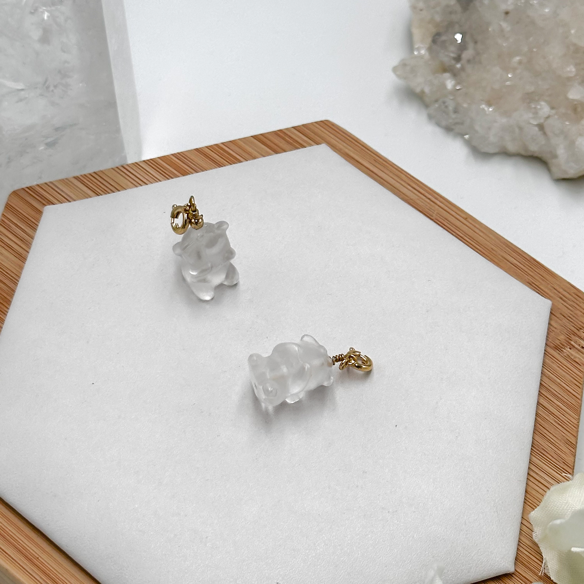 Clear Quartz Pig Charmie