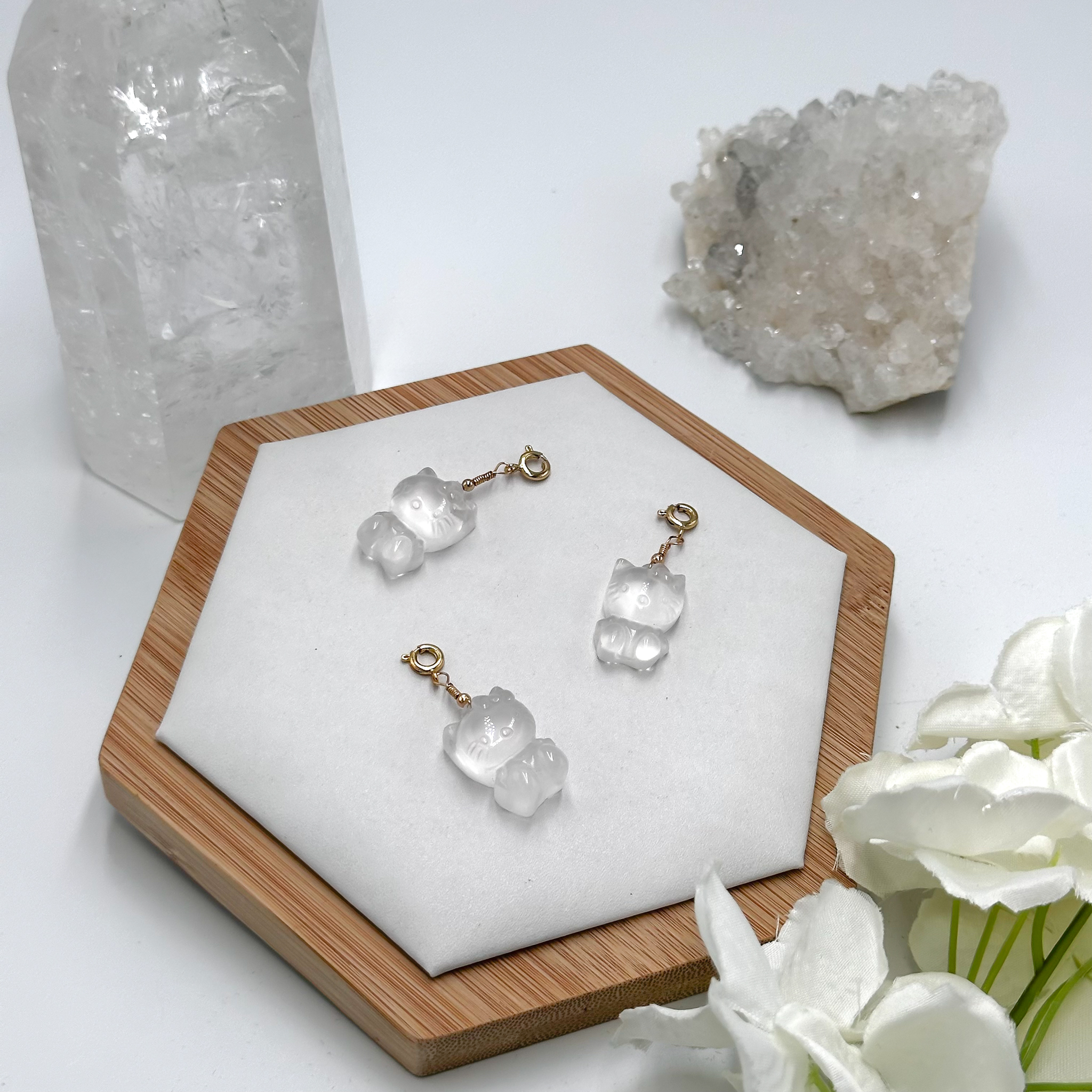 Clear Quartz Pig Charmie