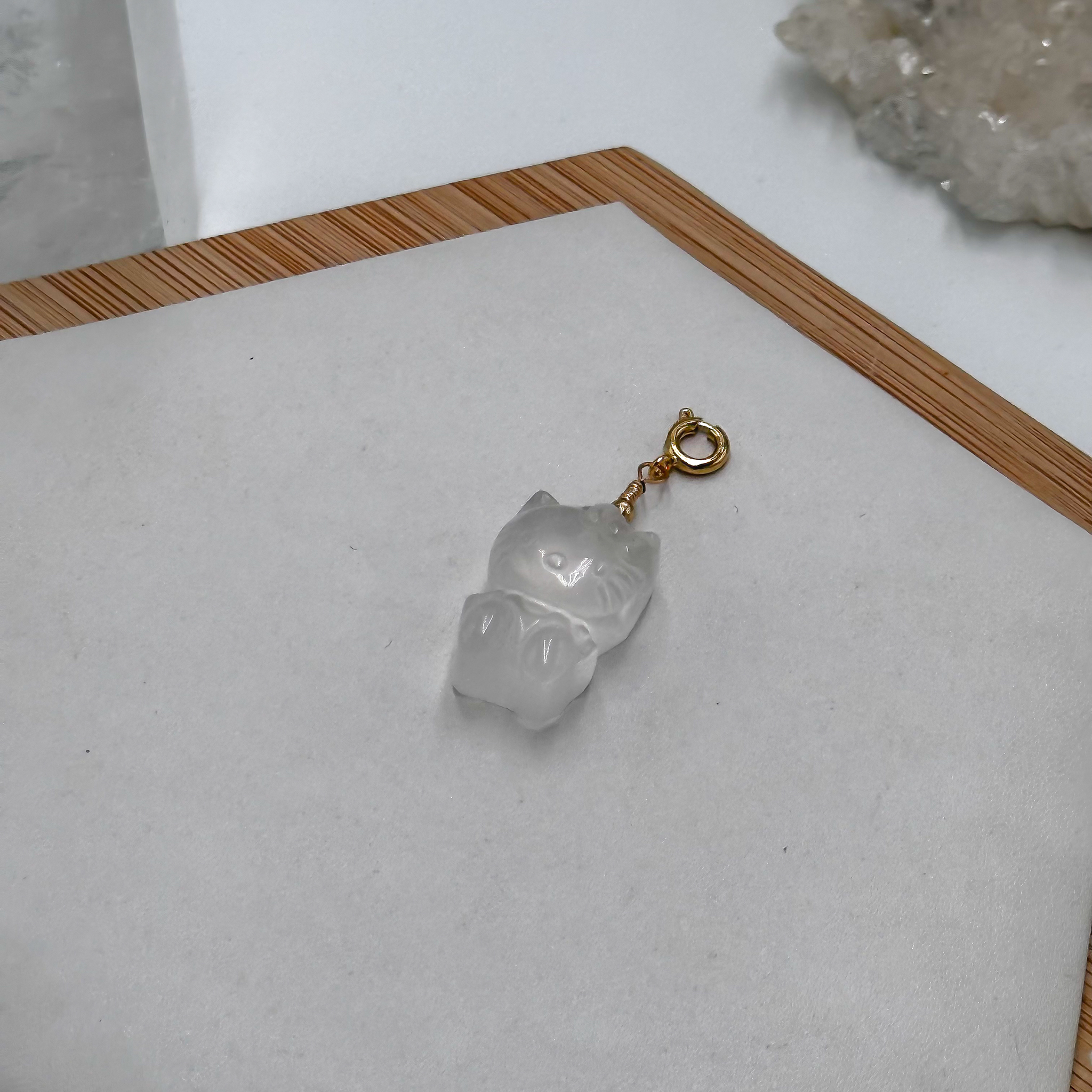 Clear Quartz Pig Charmie