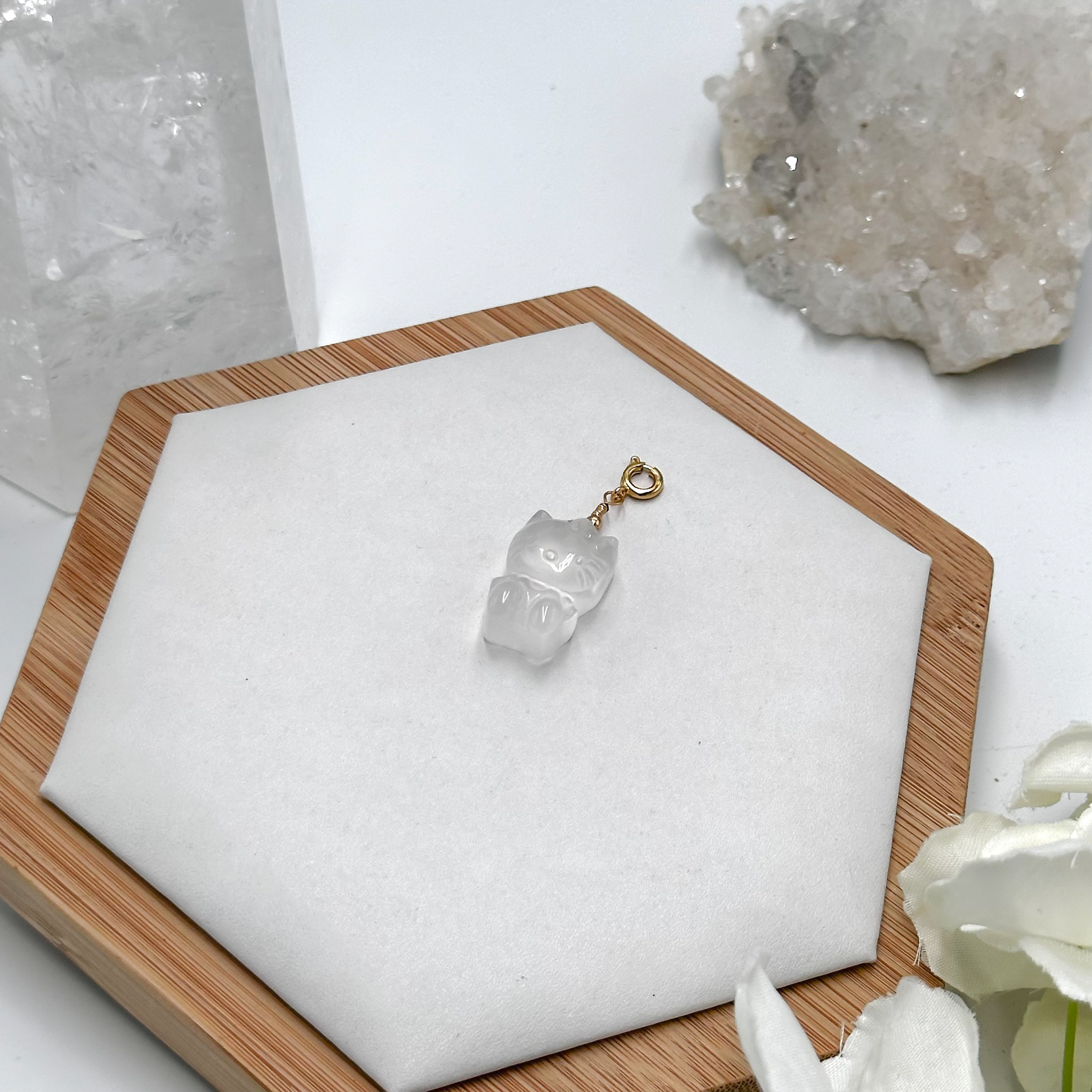 Clear Quartz Pig Charmie