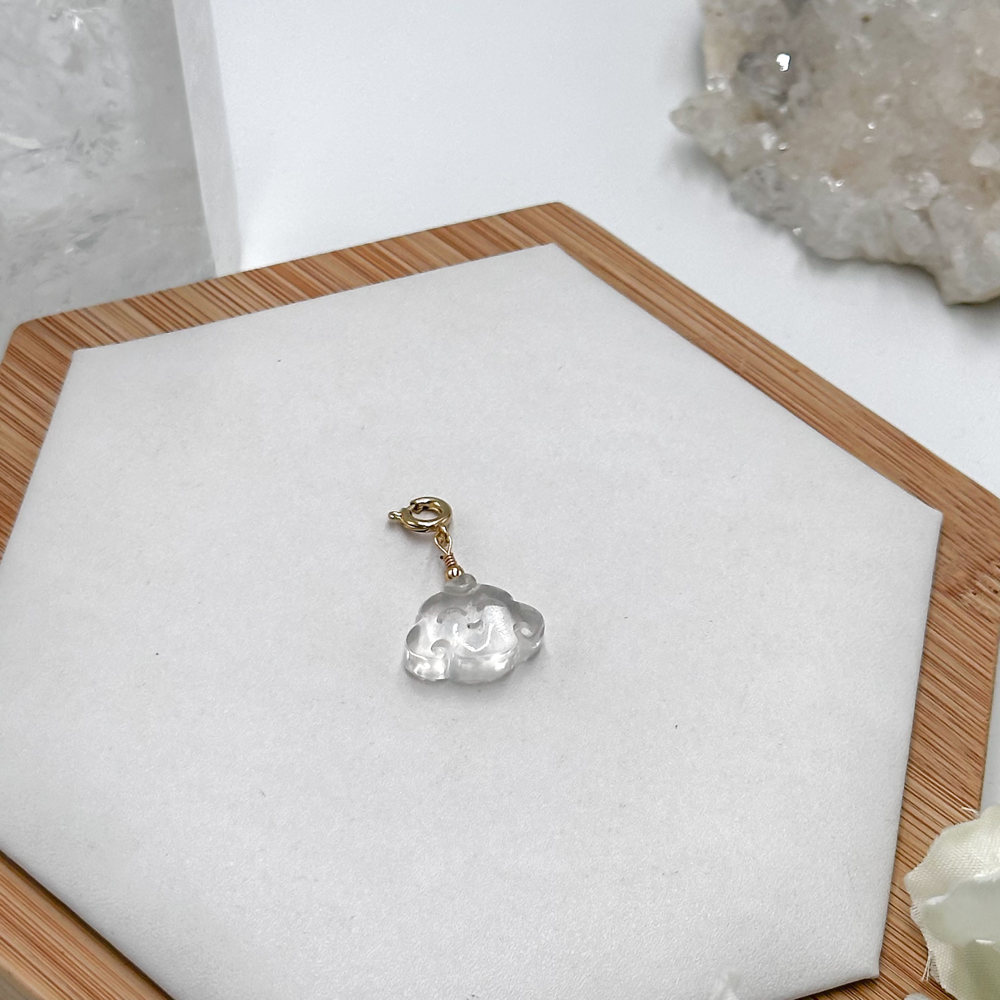 Clear Quartz Pig Charmie