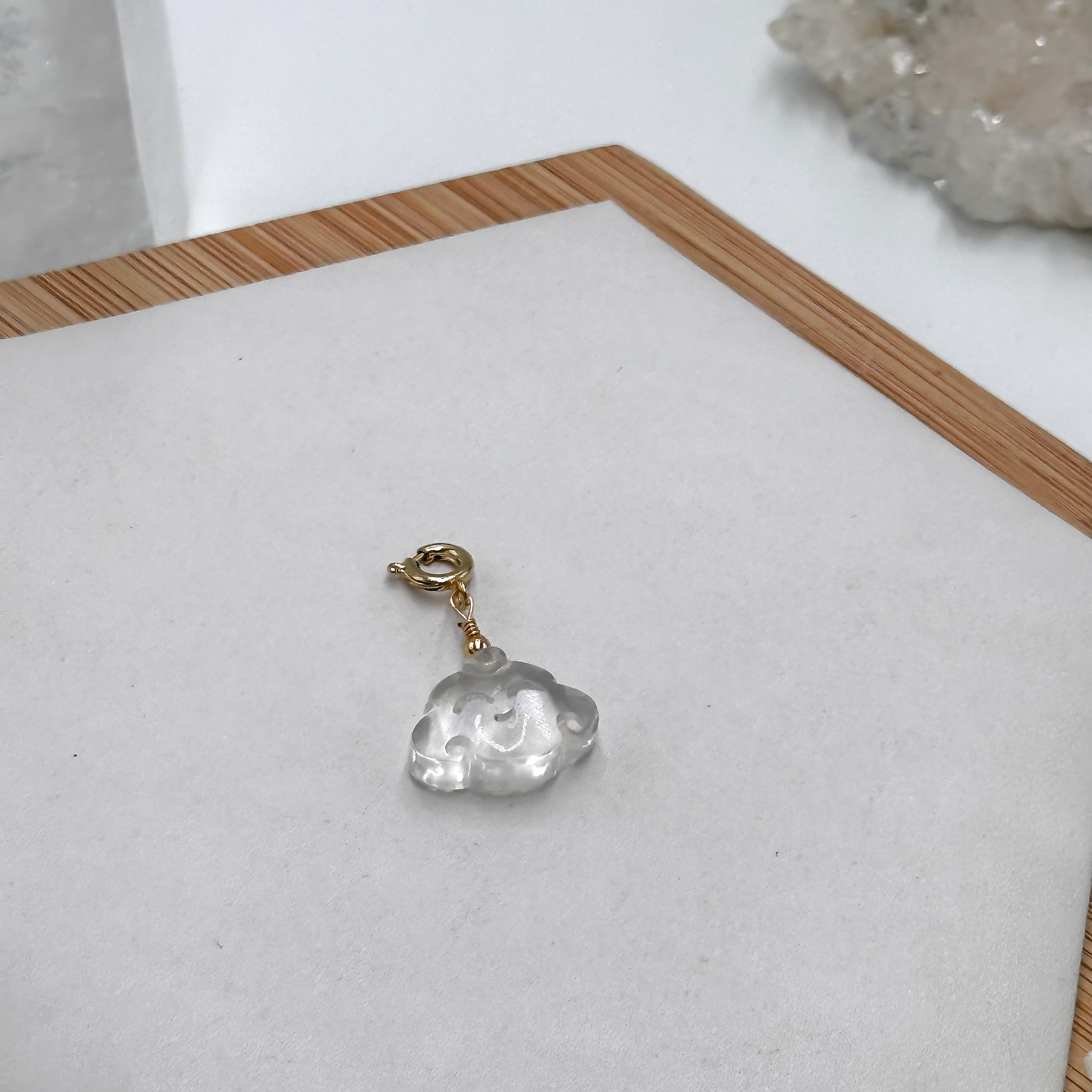 Clear Quartz Pig Charmie