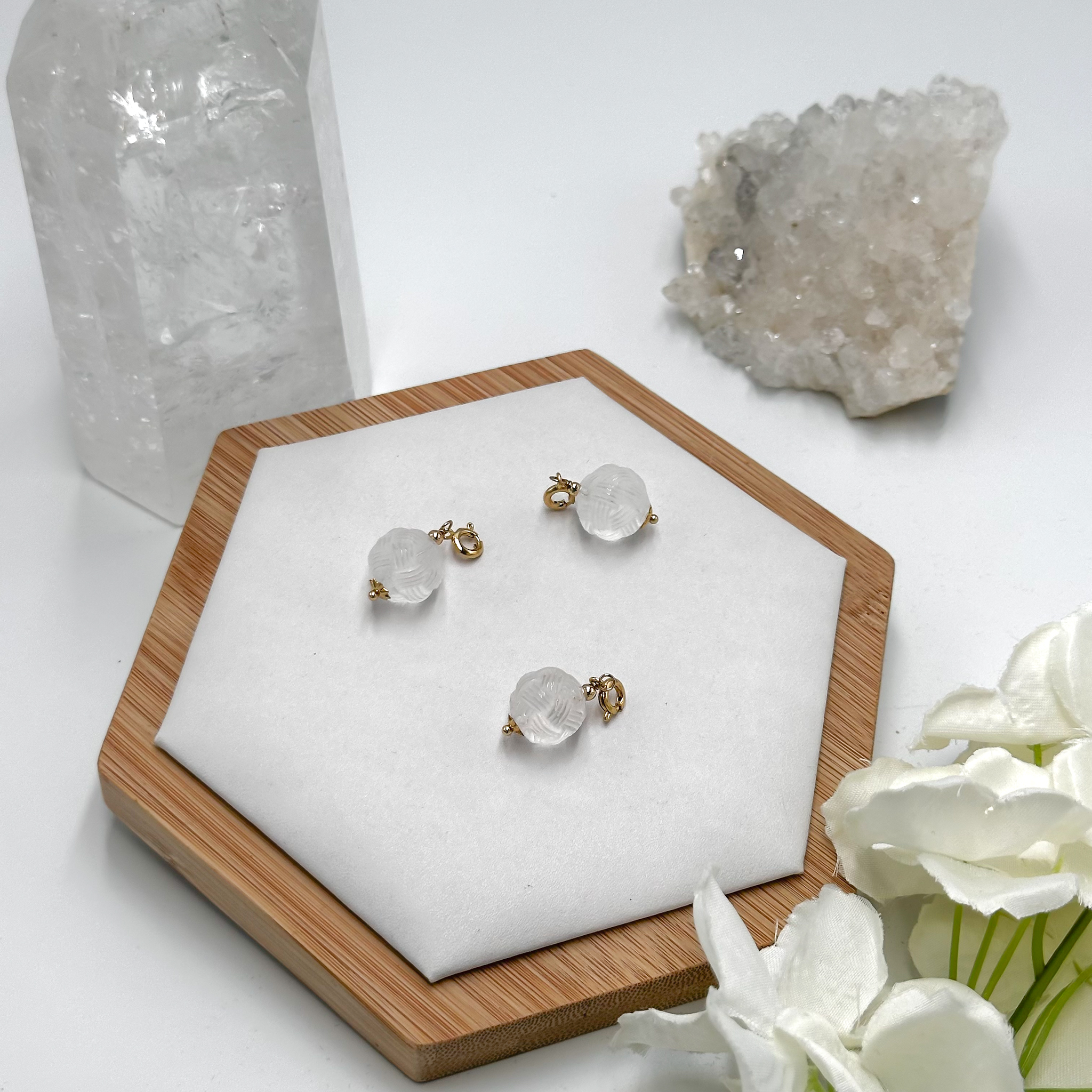 Clear Quartz Pig Charmie