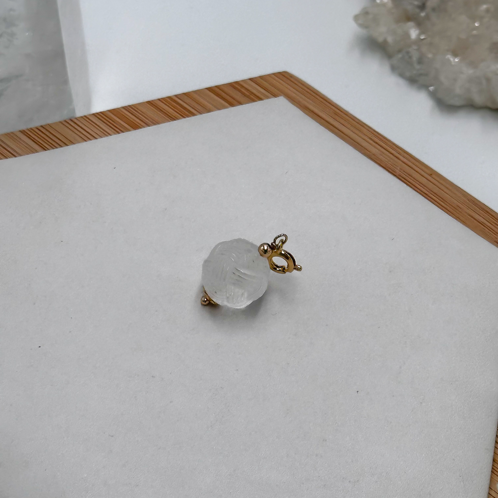 Clear Quartz Pig Charmie