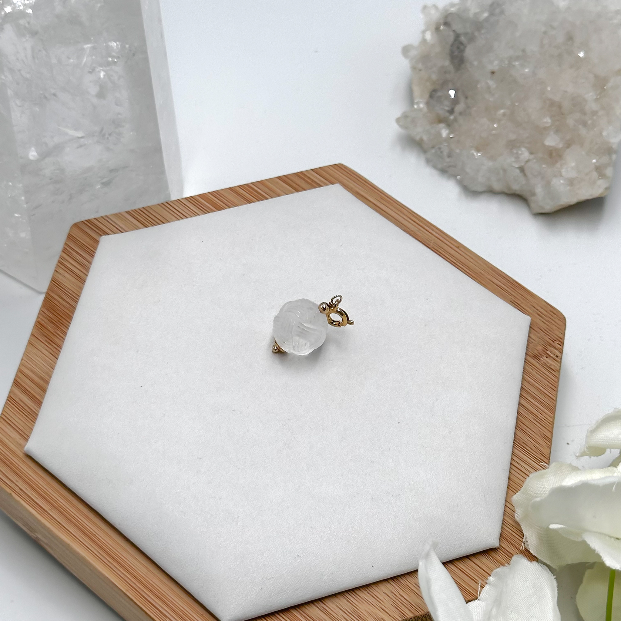 Clear Quartz Pig Charmie