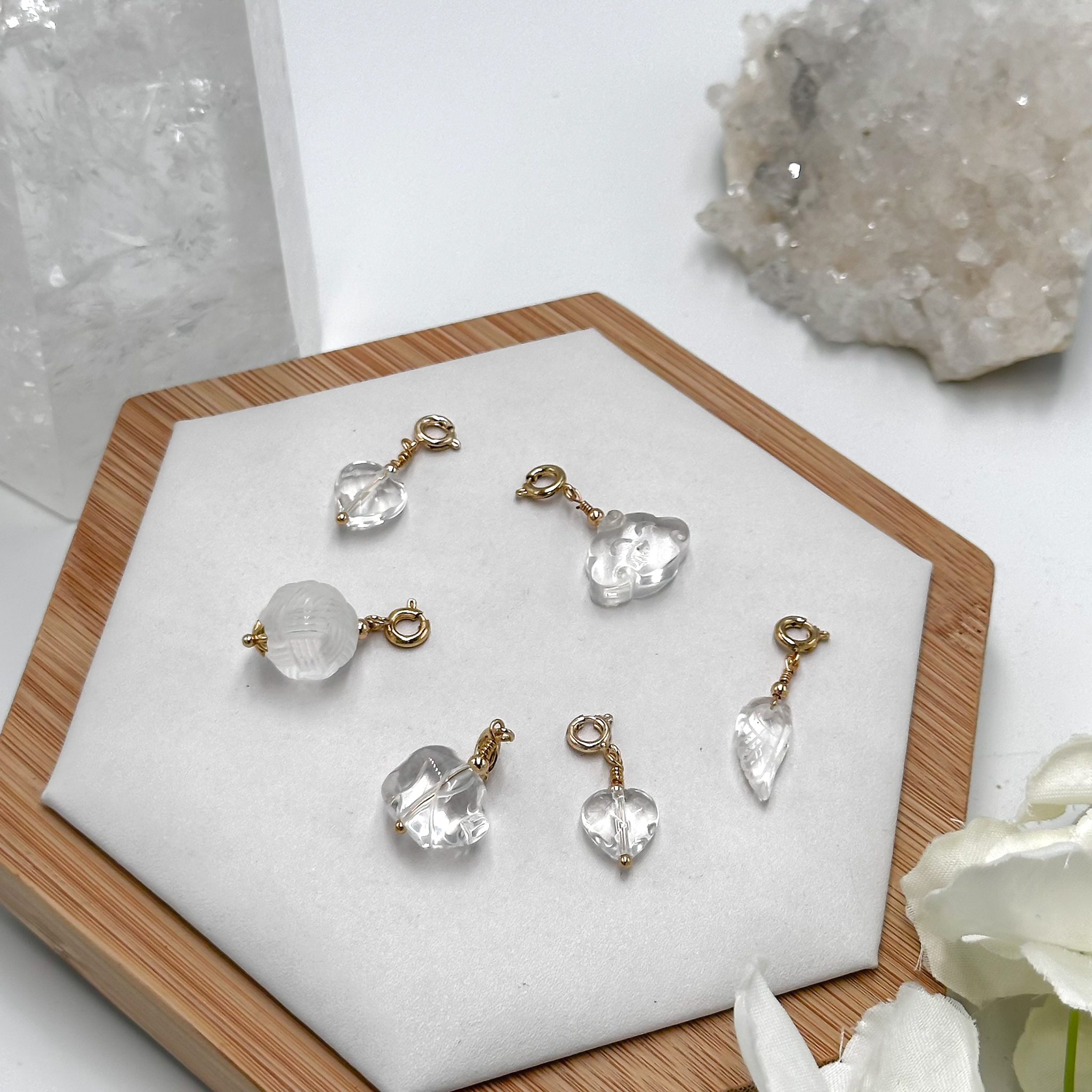 Clear Quartz Pig Charmie