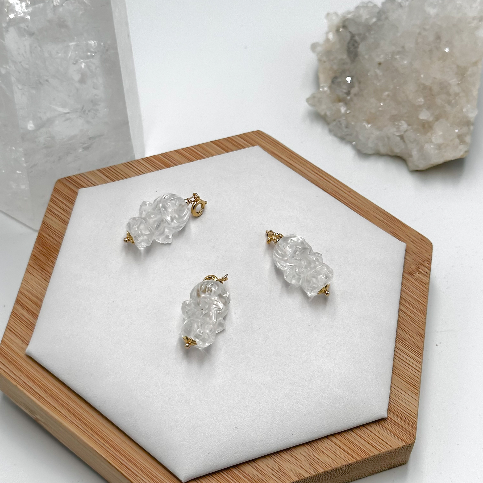 Clear Quartz Pig Charmie