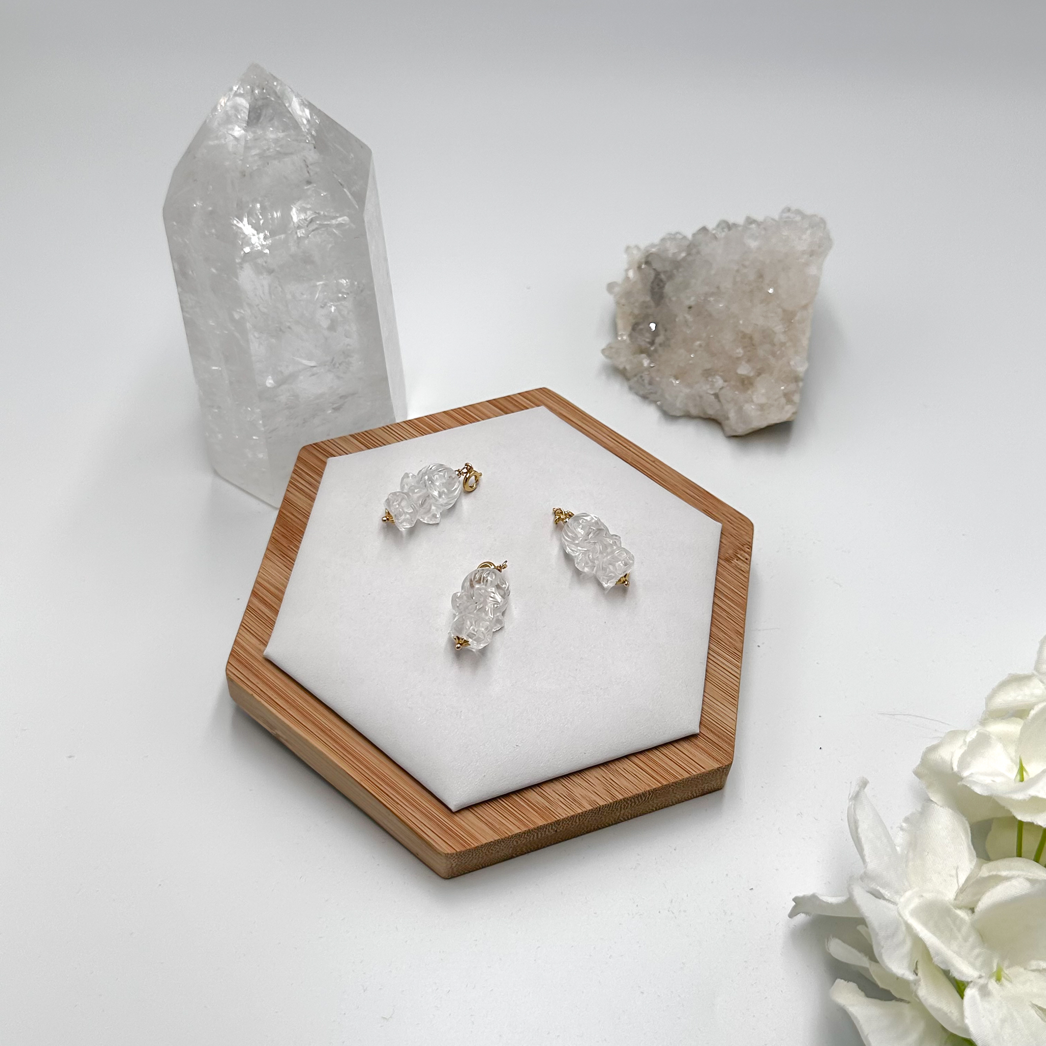 Clear Quartz Pig Charmie