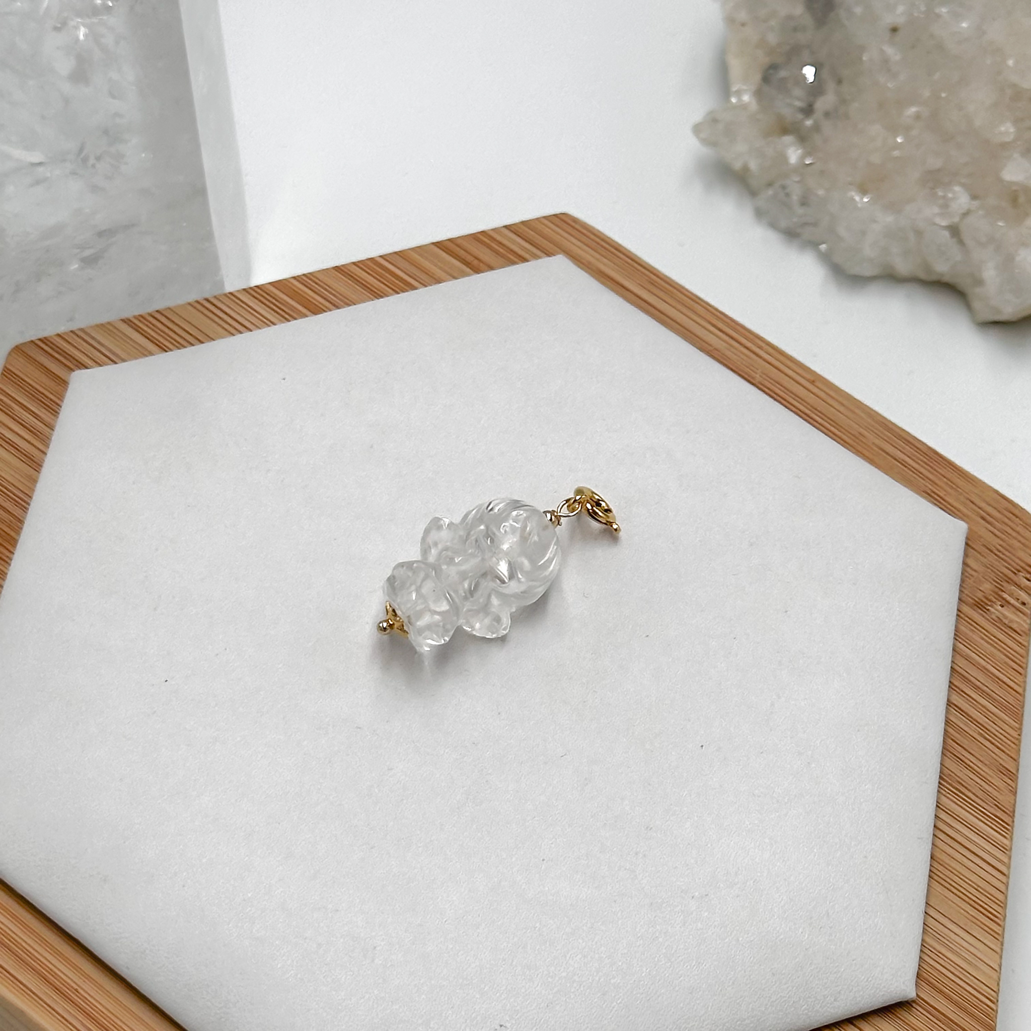 Clear Quartz Pig Charmie