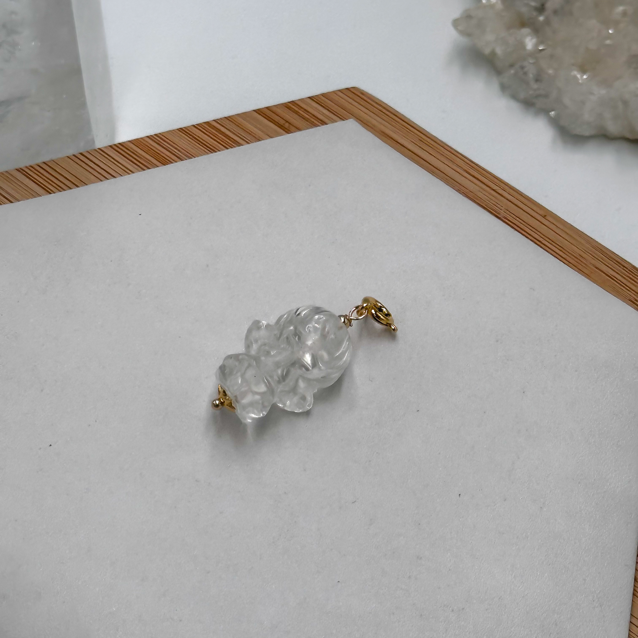 Clear Quartz Pig Charmie