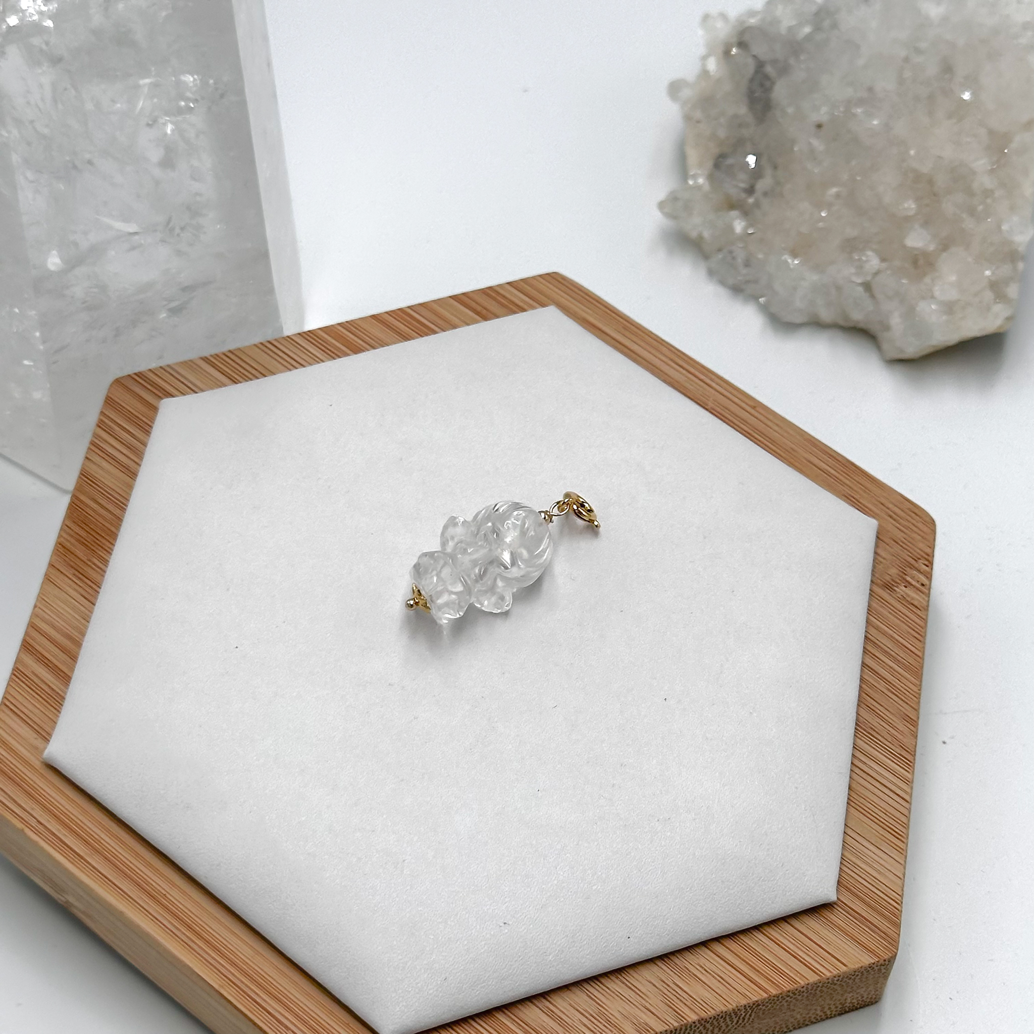 Clear Quartz Pig Charmie