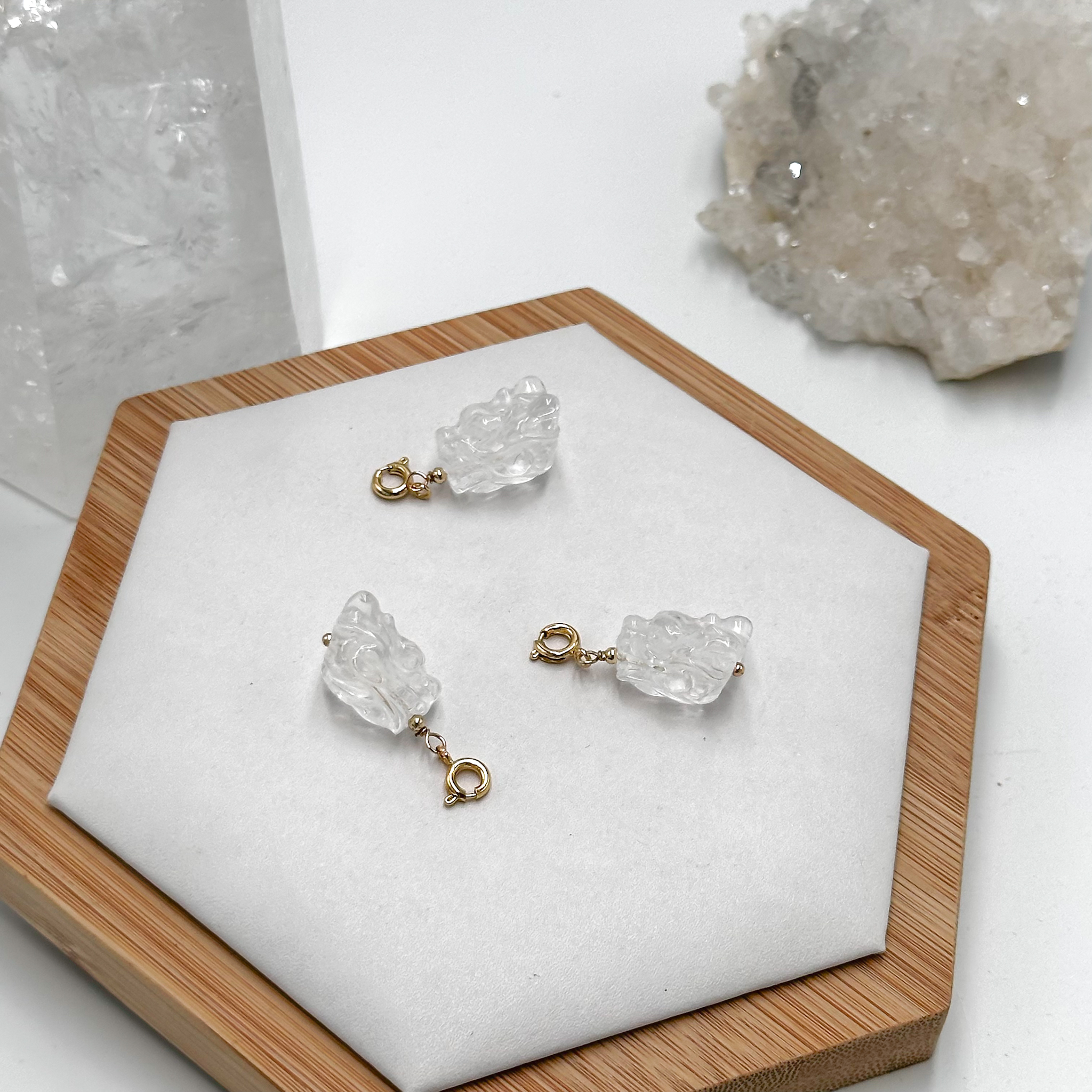 Clear Quartz Pig Charmie