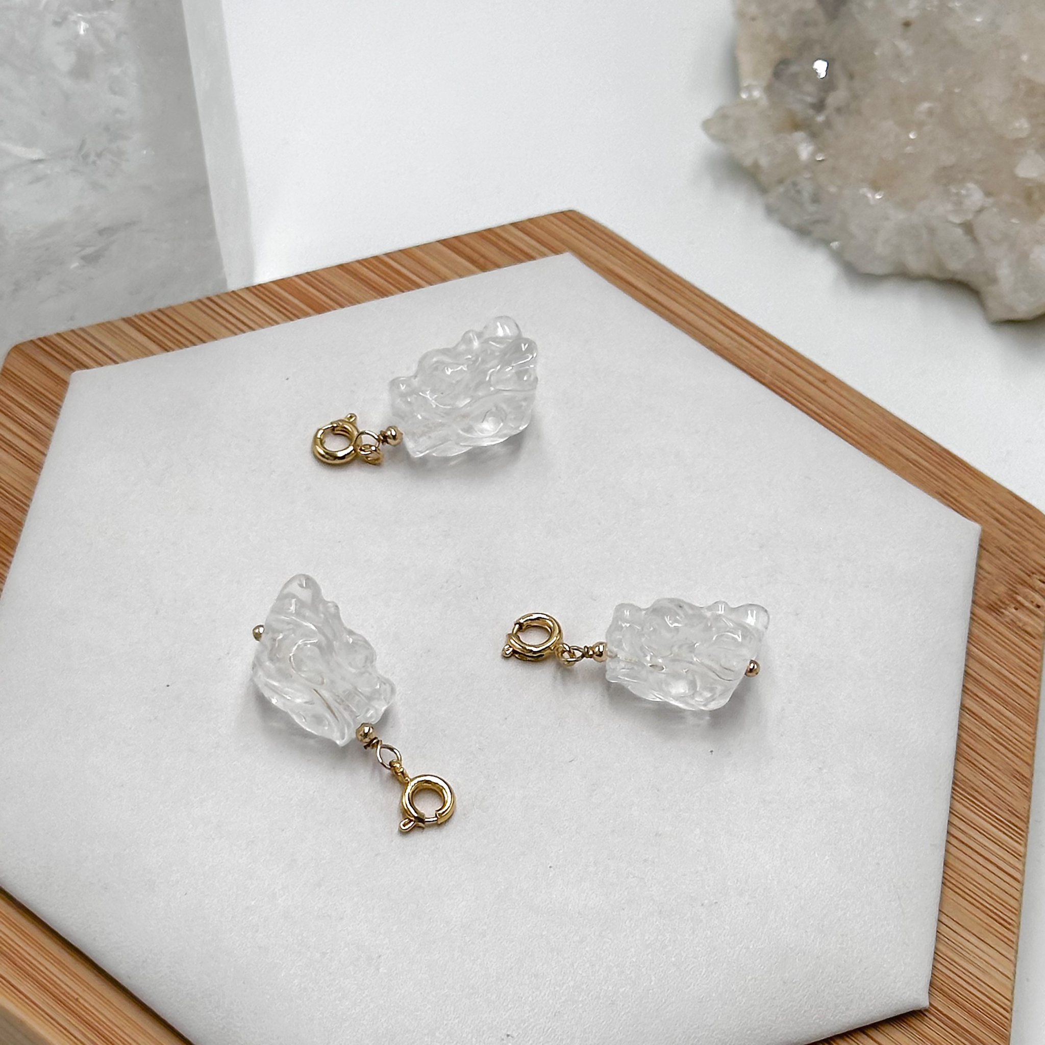 Clear Quartz Pig Charmie