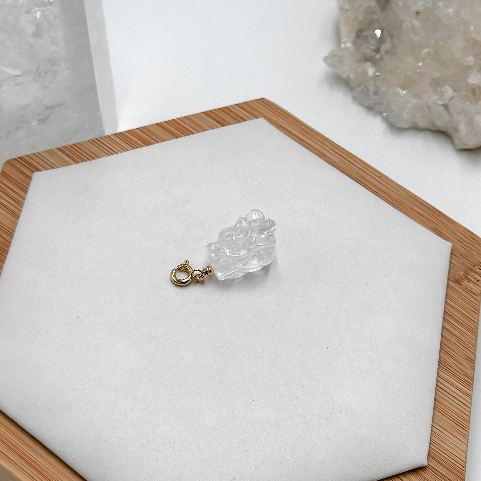 Clear Quartz Pig Charmie