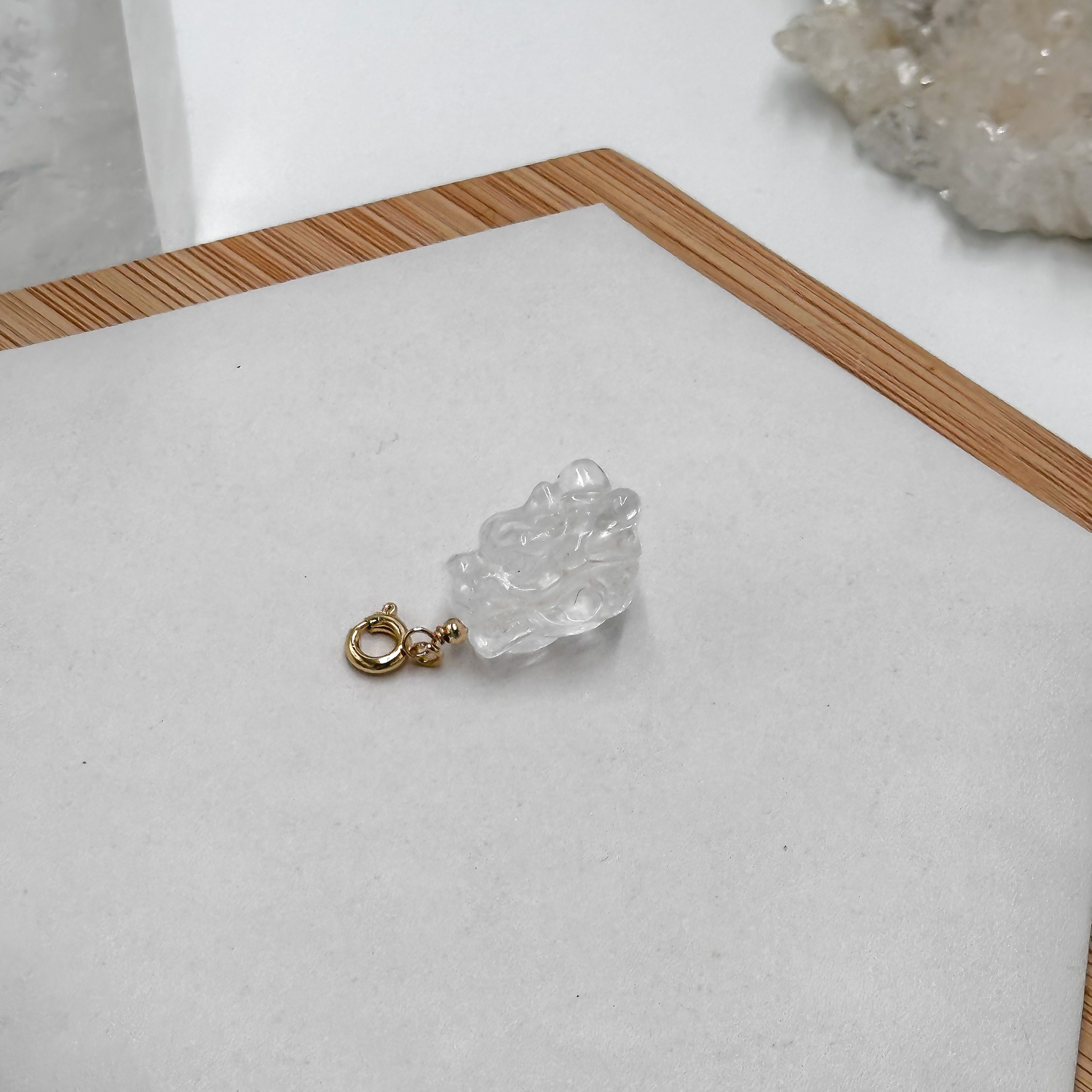 Clear Quartz Pig Charmie