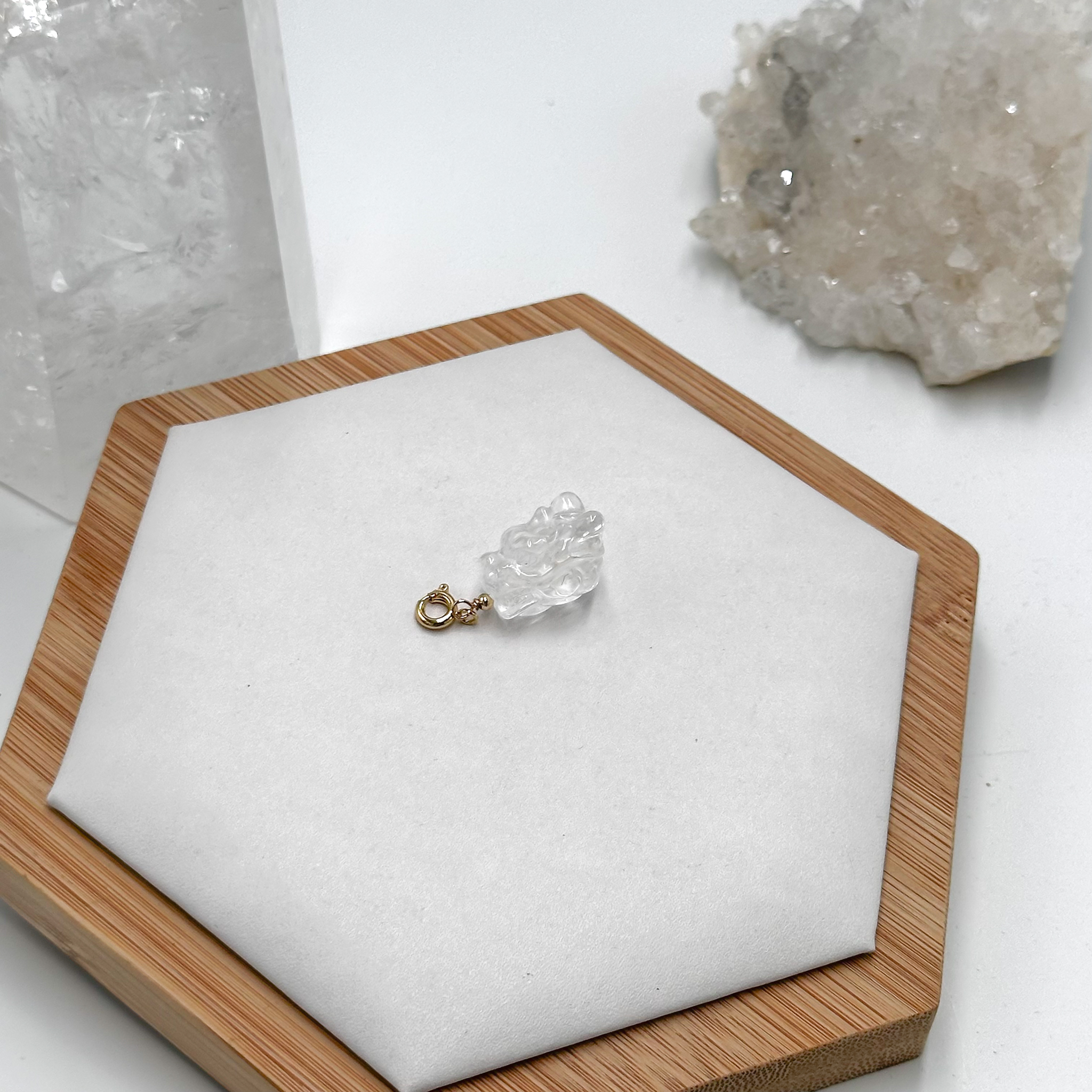 Clear Quartz Pig Charmie