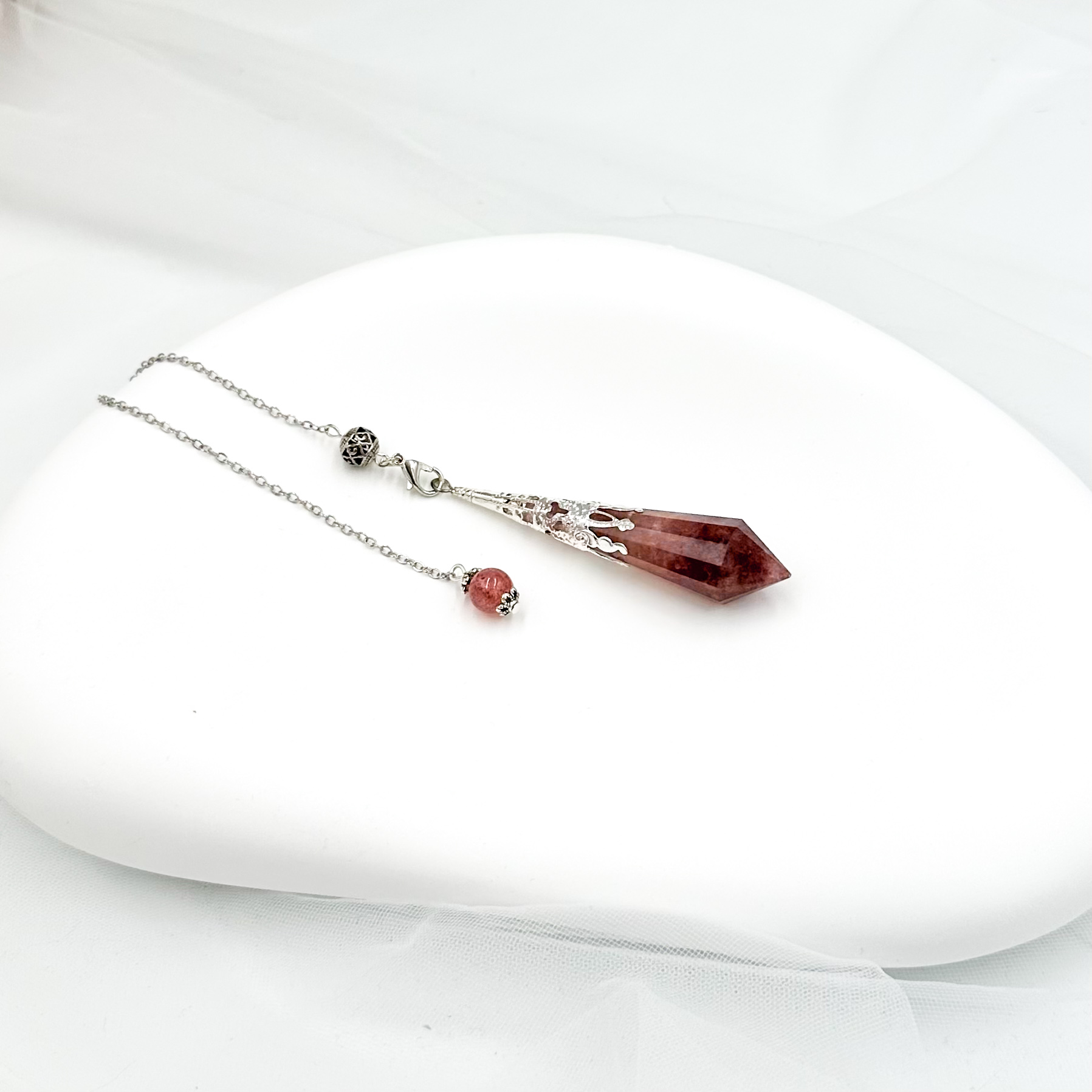 <<SG Seller>> CRZtales Assorted Natural Crystal Pendulum Necklace | Natural Crystals | Crystal Design #CRZNecklace