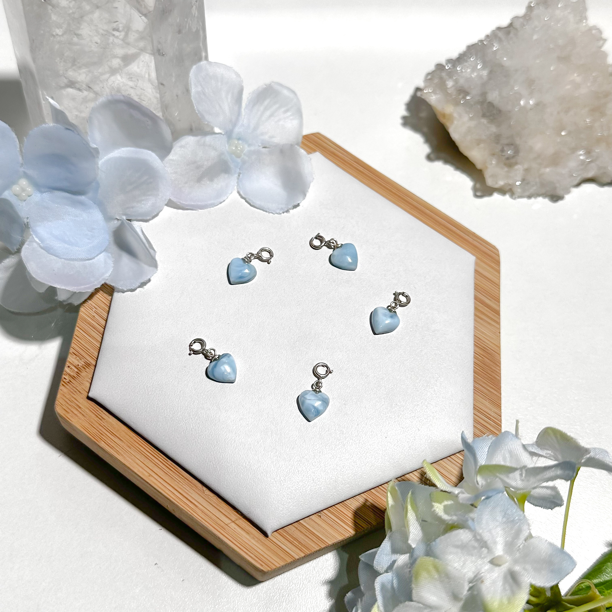 <<SG Seller>> CRZtales Blue Larimar Heart Charmie #CRZcharmie