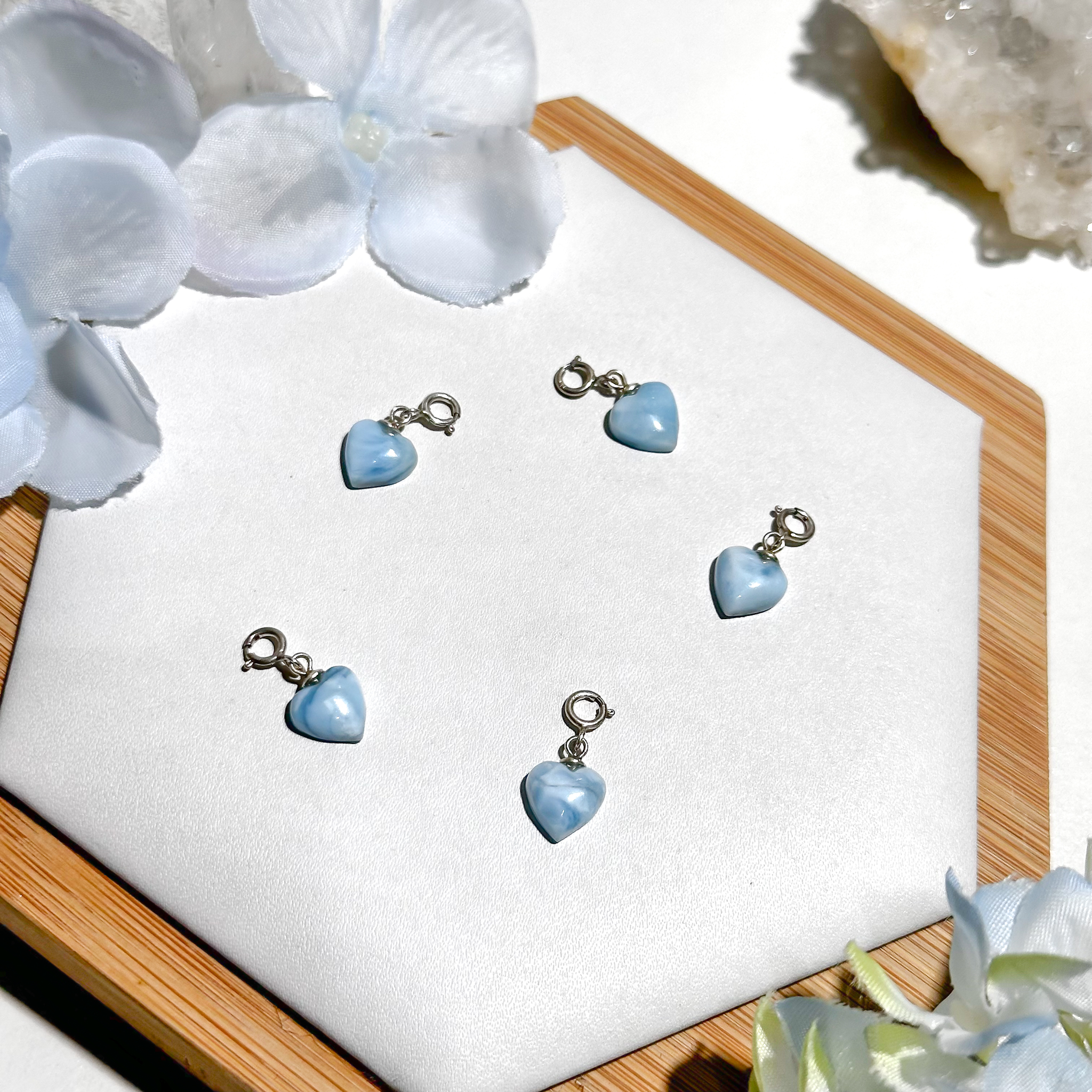 <<SG Seller>> CRZtales Blue Larimar Heart Charmie #CRZcharmie