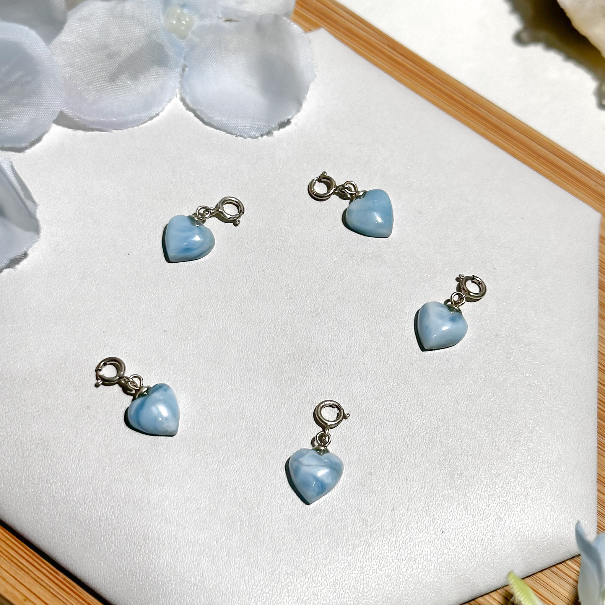 <<SG Seller>> CRZtales Blue Larimar Heart Charmie #CRZcharmie