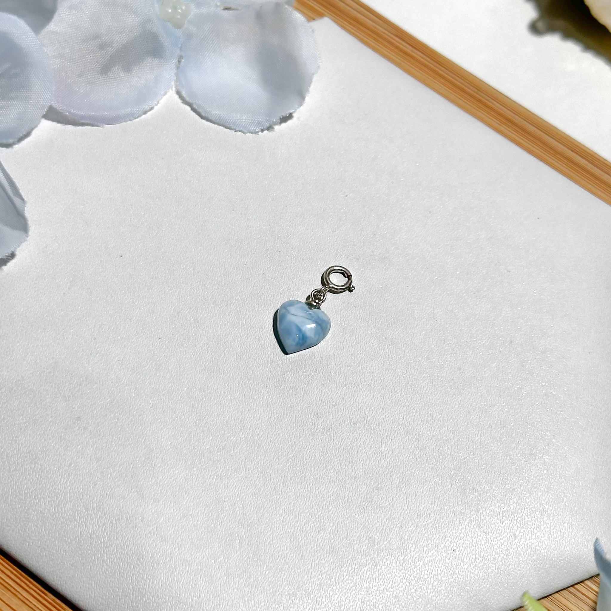 <<SG Seller>> CRZtales Blue Larimar Heart Charmie #CRZcharmie