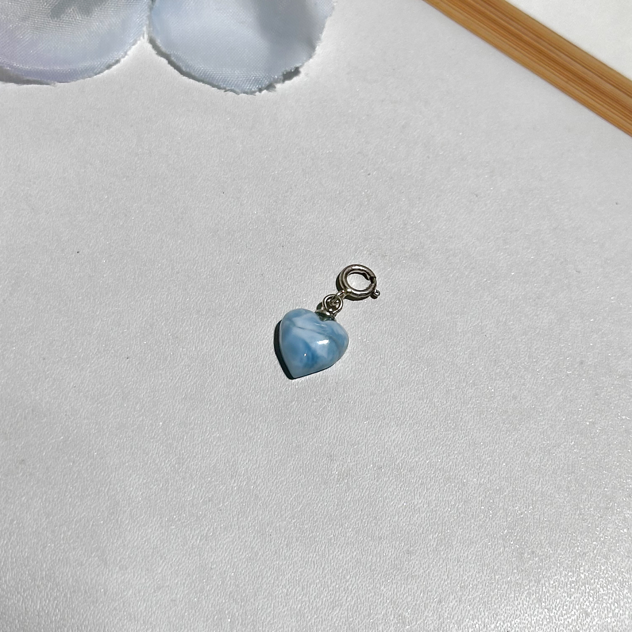 <<SG Seller>> CRZtales Blue Larimar Heart Charmie #CRZcharmie