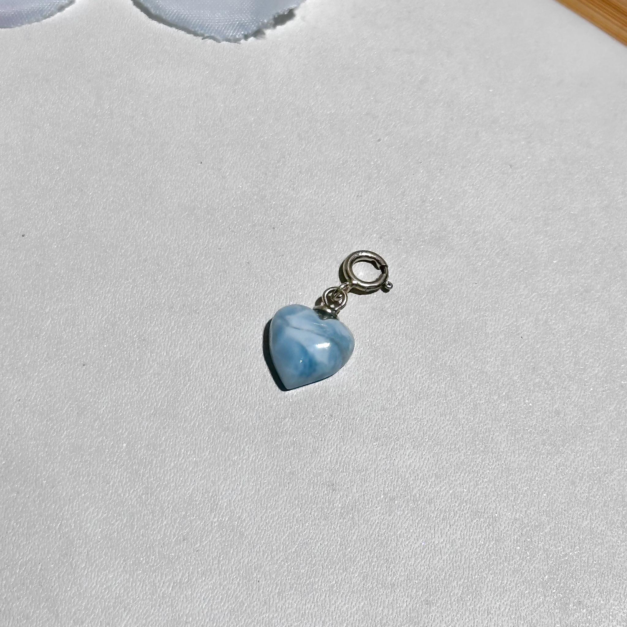 <<SG Seller>> CRZtales Blue Larimar Heart Charmie #CRZcharmie