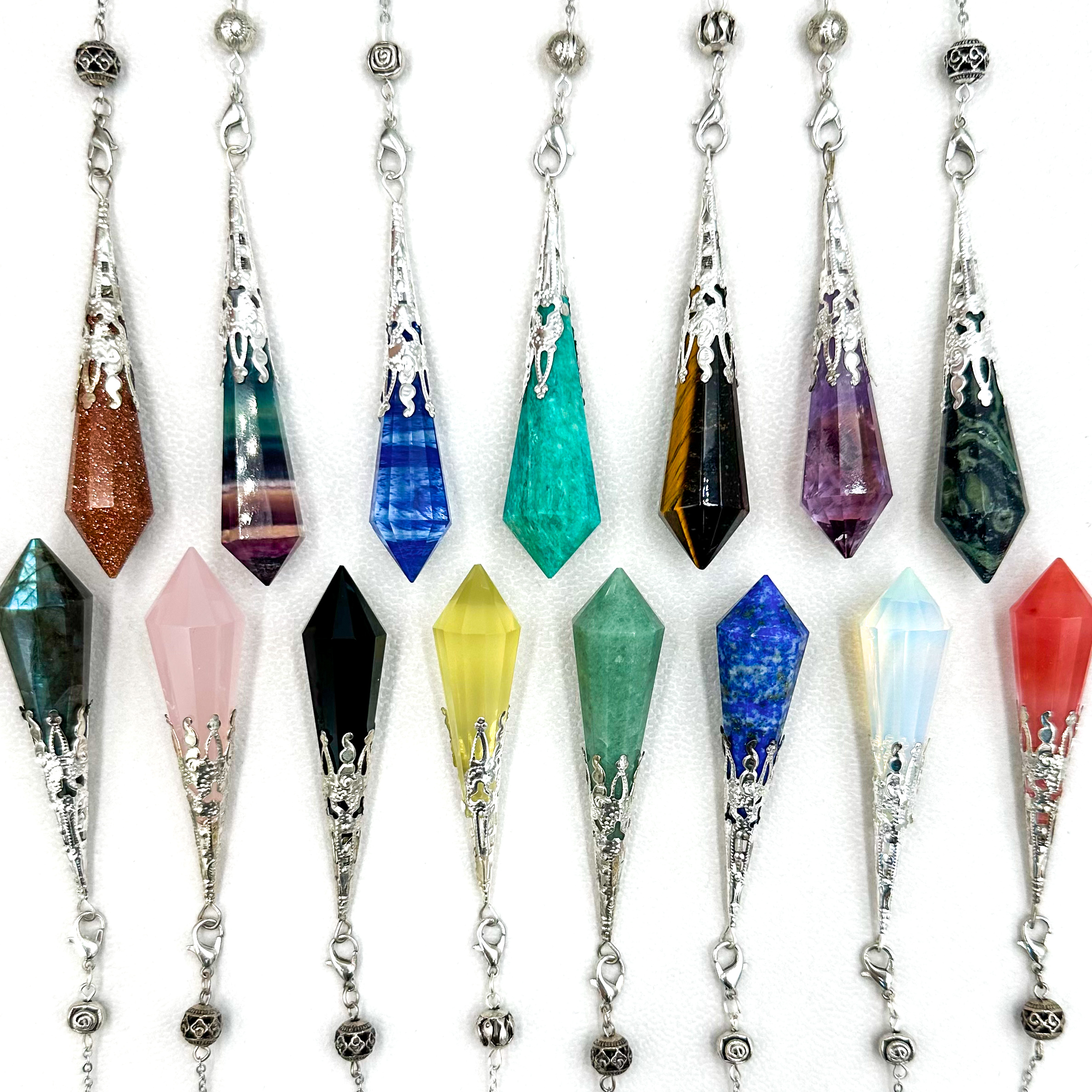 <<SG Seller>> CRZtales Assorted Natural Crystal Pendulum Necklace | Natural Crystals | Crystal Design #CRZNecklace