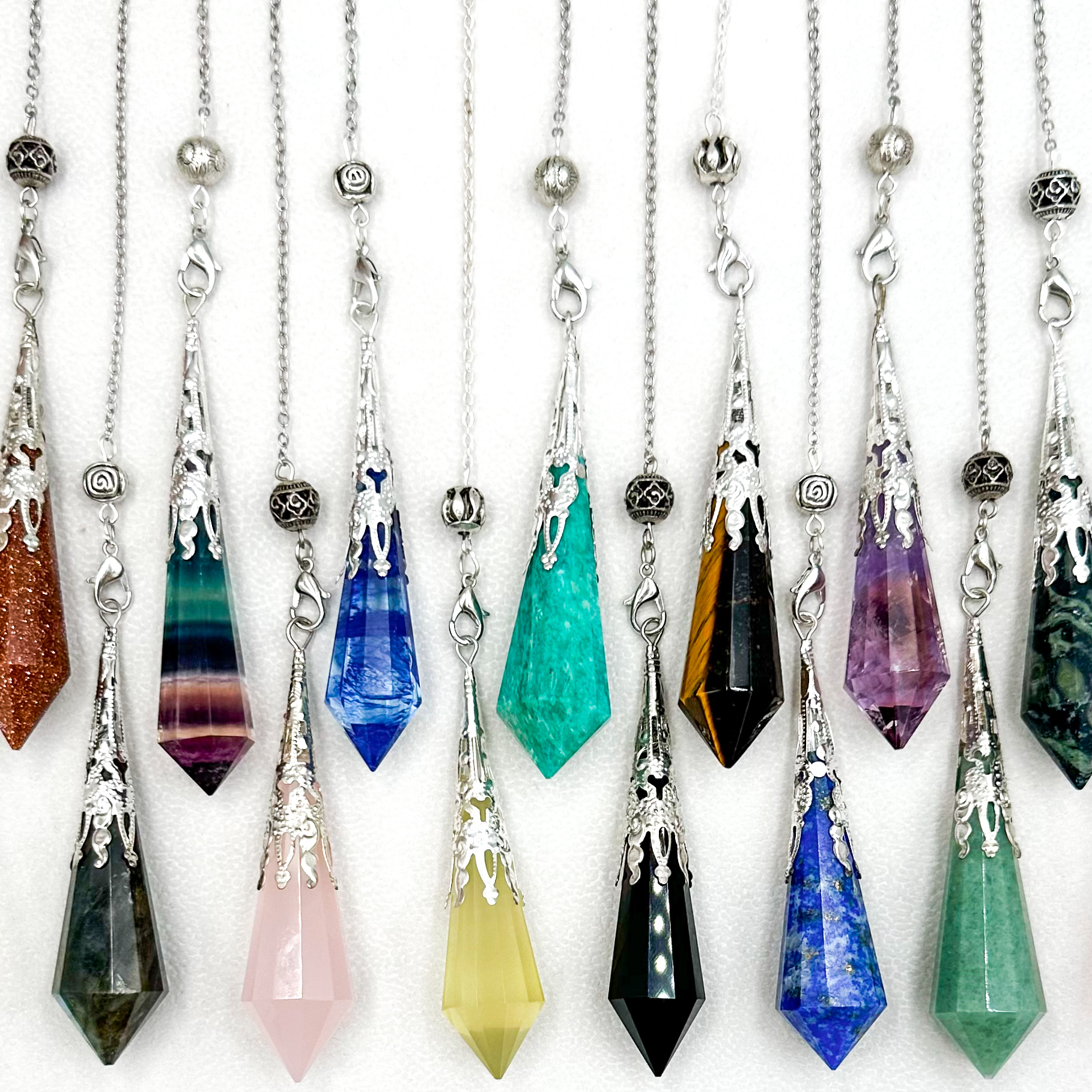 <<SG Seller>> CRZtales Assorted Natural Crystal Pendulum Necklace | Natural Crystals | Crystal Design #CRZNecklace