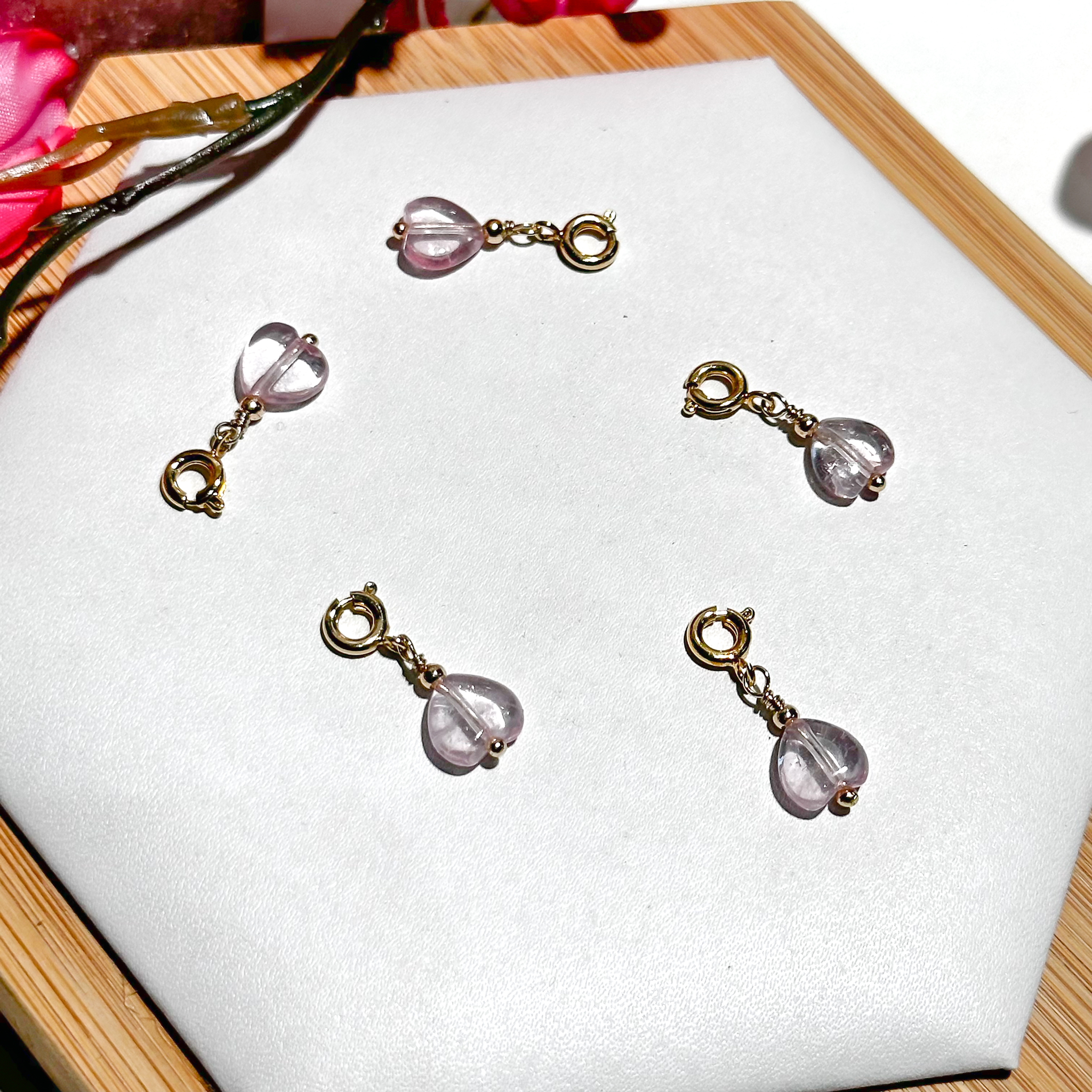 <<SG Seller>> CRZtales Pink Topaz Heart Charmie #CRZcharmie