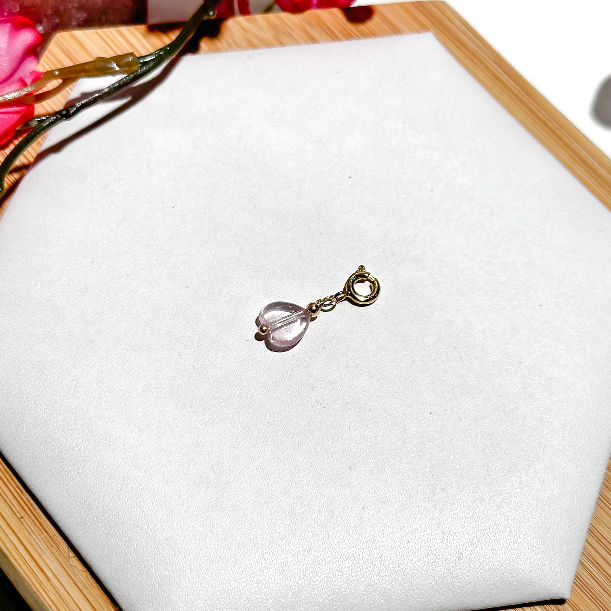 <<SG Seller>> CRZtales Pink Topaz Heart Charmie #CRZcharmie