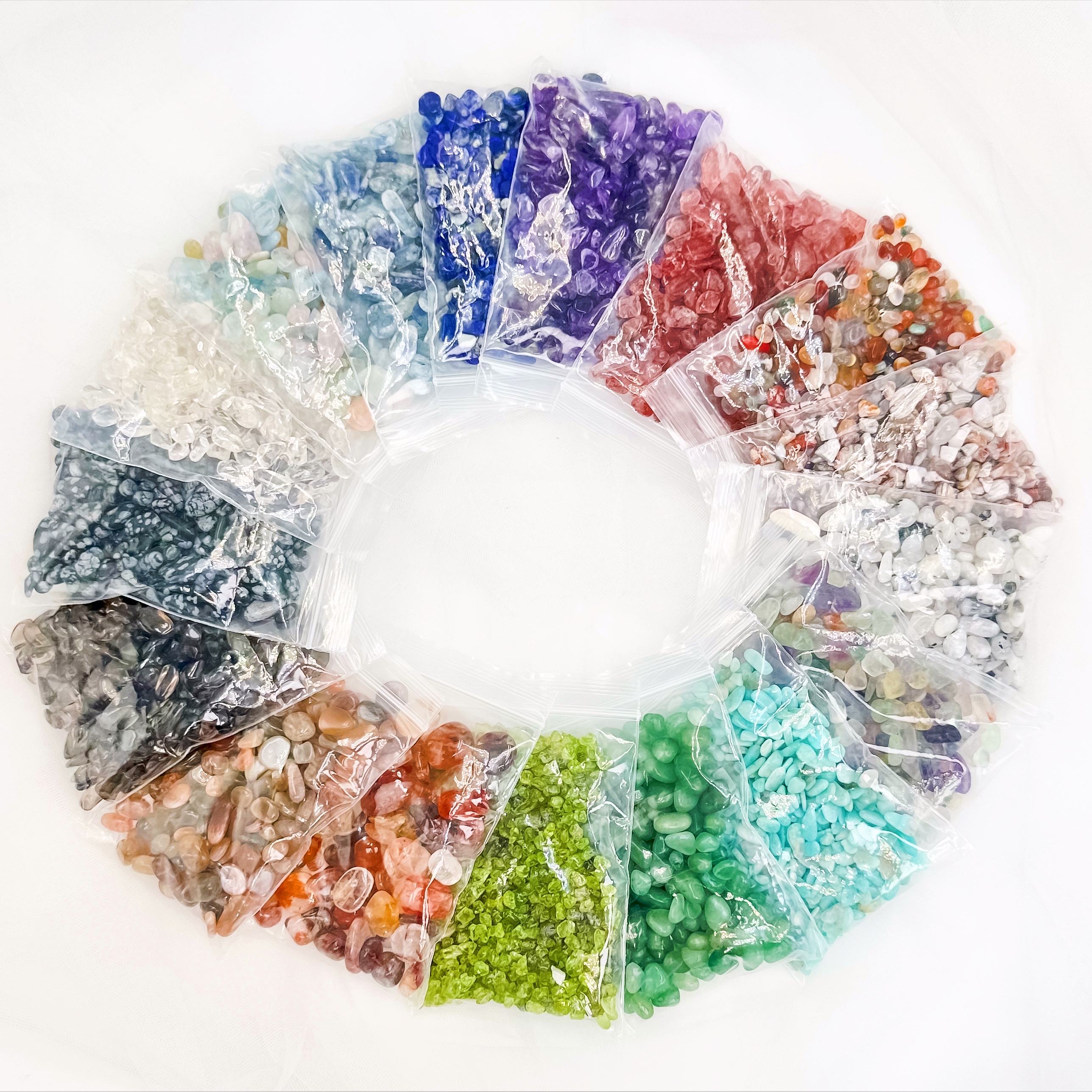 <<SG Seller>> CRZtales Assorted Crystal Chips Packet Chips Crystal Stones Natural Crystal | Mix & Match