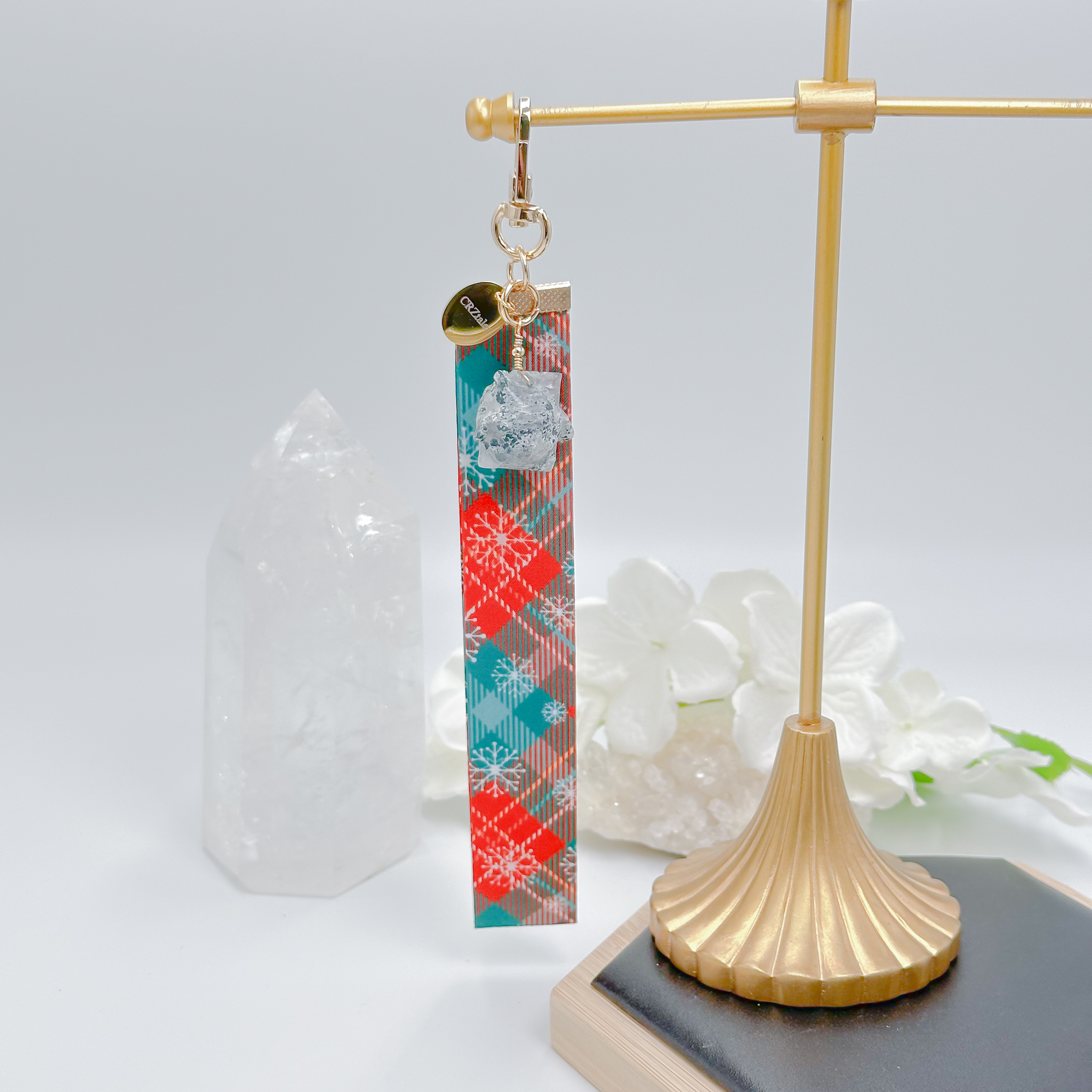 <<SG Seller>> CRZtales Moss Agate Gengar Crystal Charms Christmas Theme Fabric Chain CRZFabChain #CRZFabChains