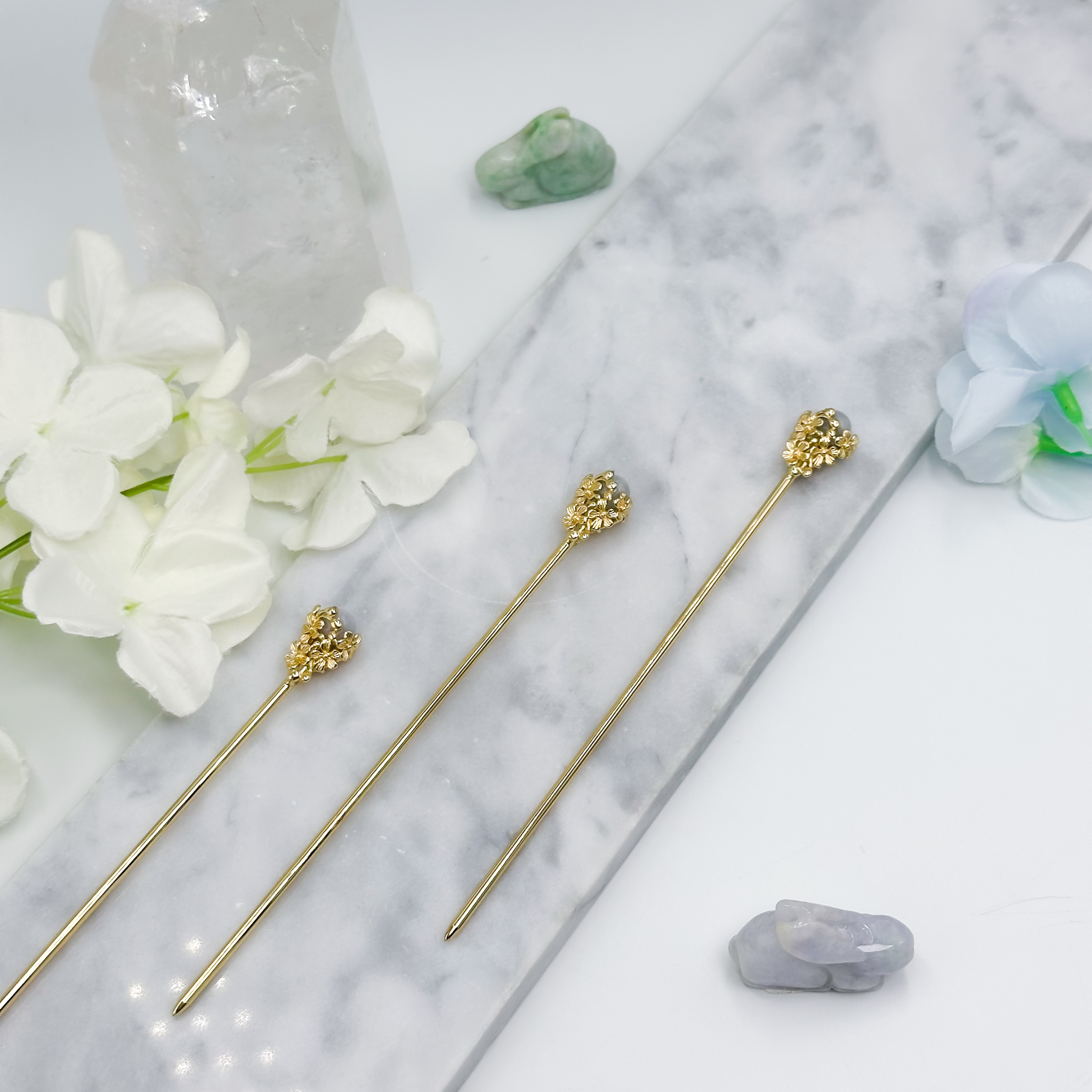<<SG Seller>> CRZtales Assorted Jade Hair Stick Pins