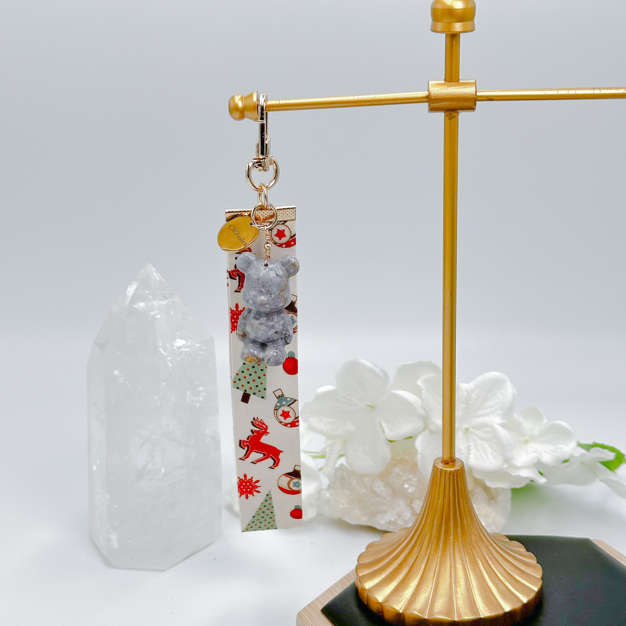 <<SG Seller>> CRZtales Ocean Jasper Bear Brick Crystal Charms Christmas Theme Fabric Chain CRZFabChain #CRZFabChains