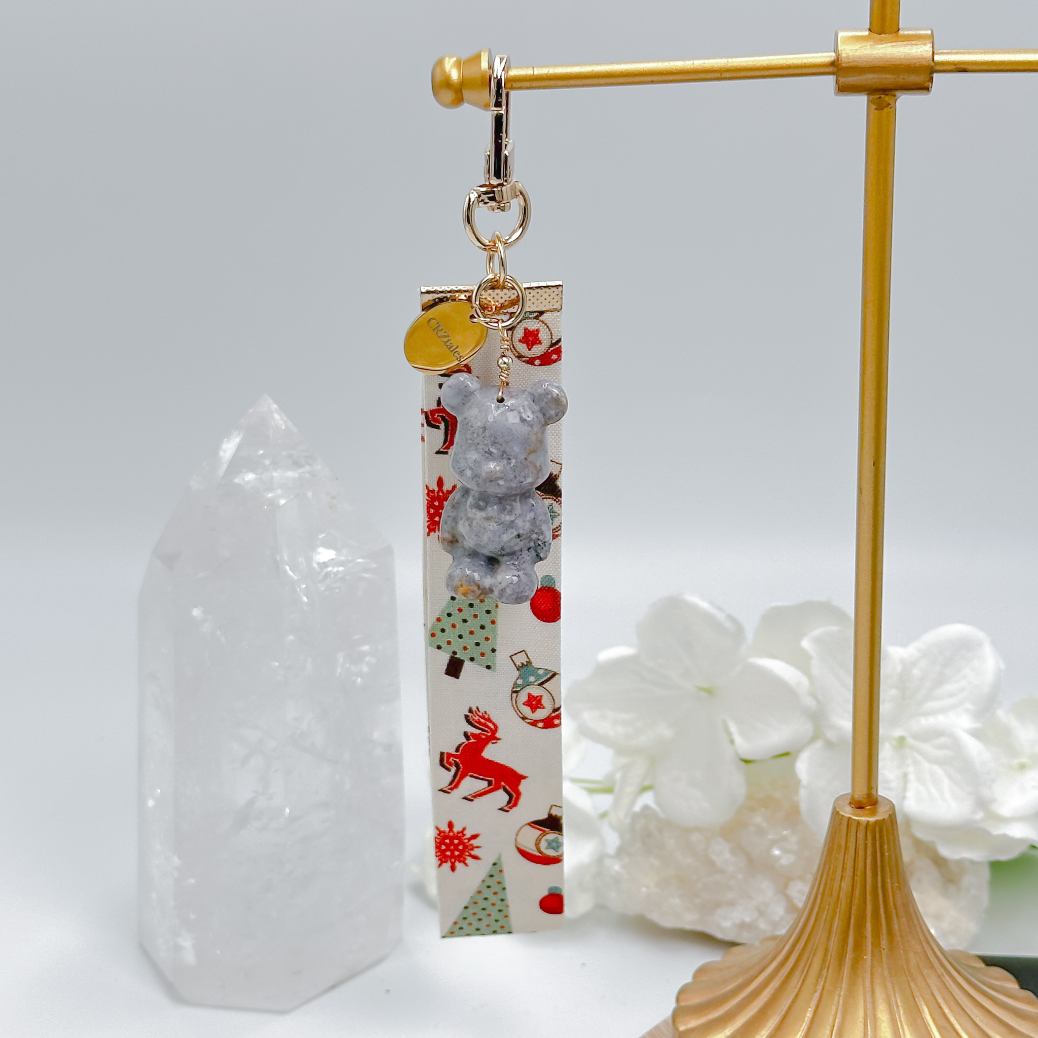 <<SG Seller>> CRZtales Ocean Jasper Bear Brick Crystal Charms Christmas Theme Fabric Chain CRZFabChain #CRZFabChains