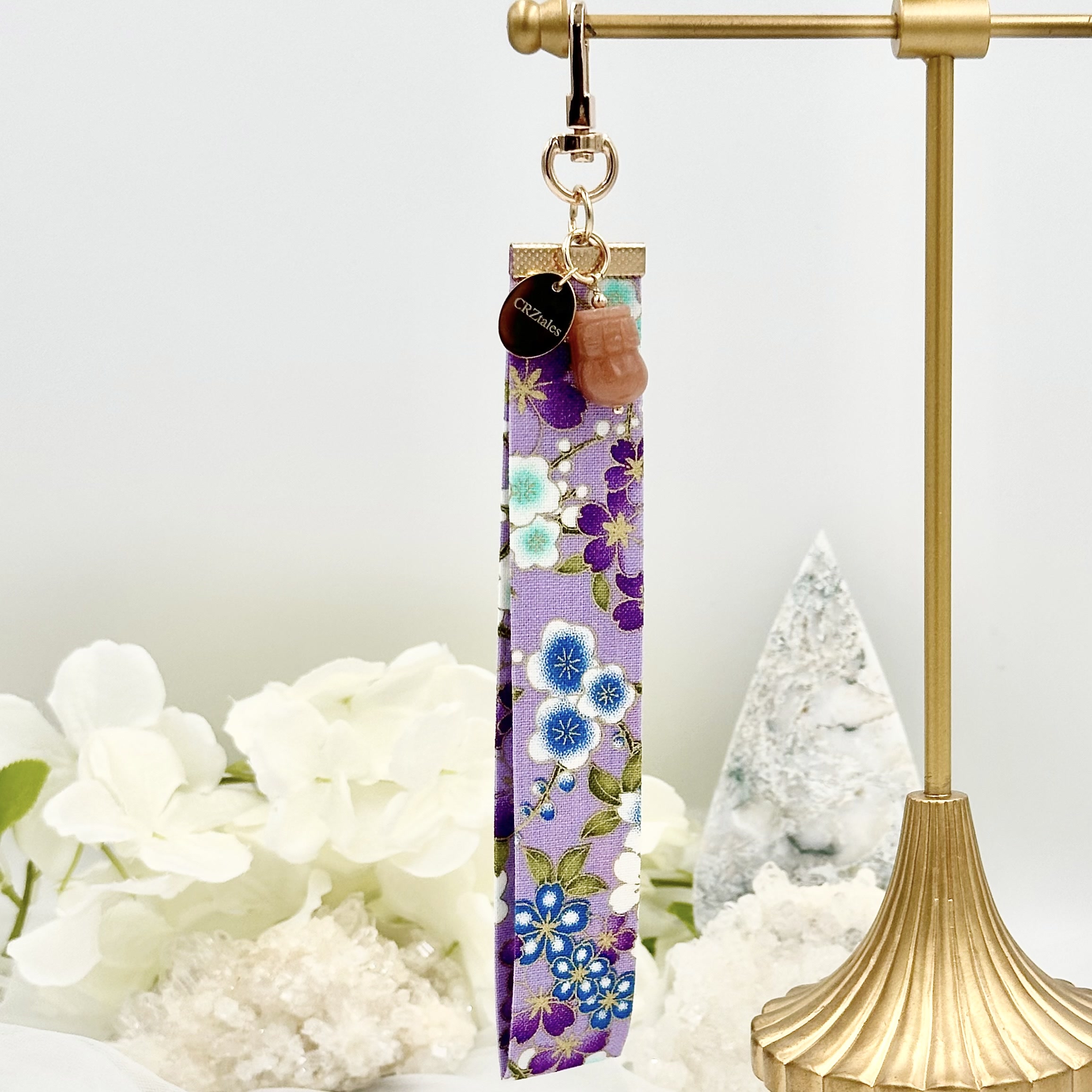 Peach Moonstone Pixiu CRZFabWristlet