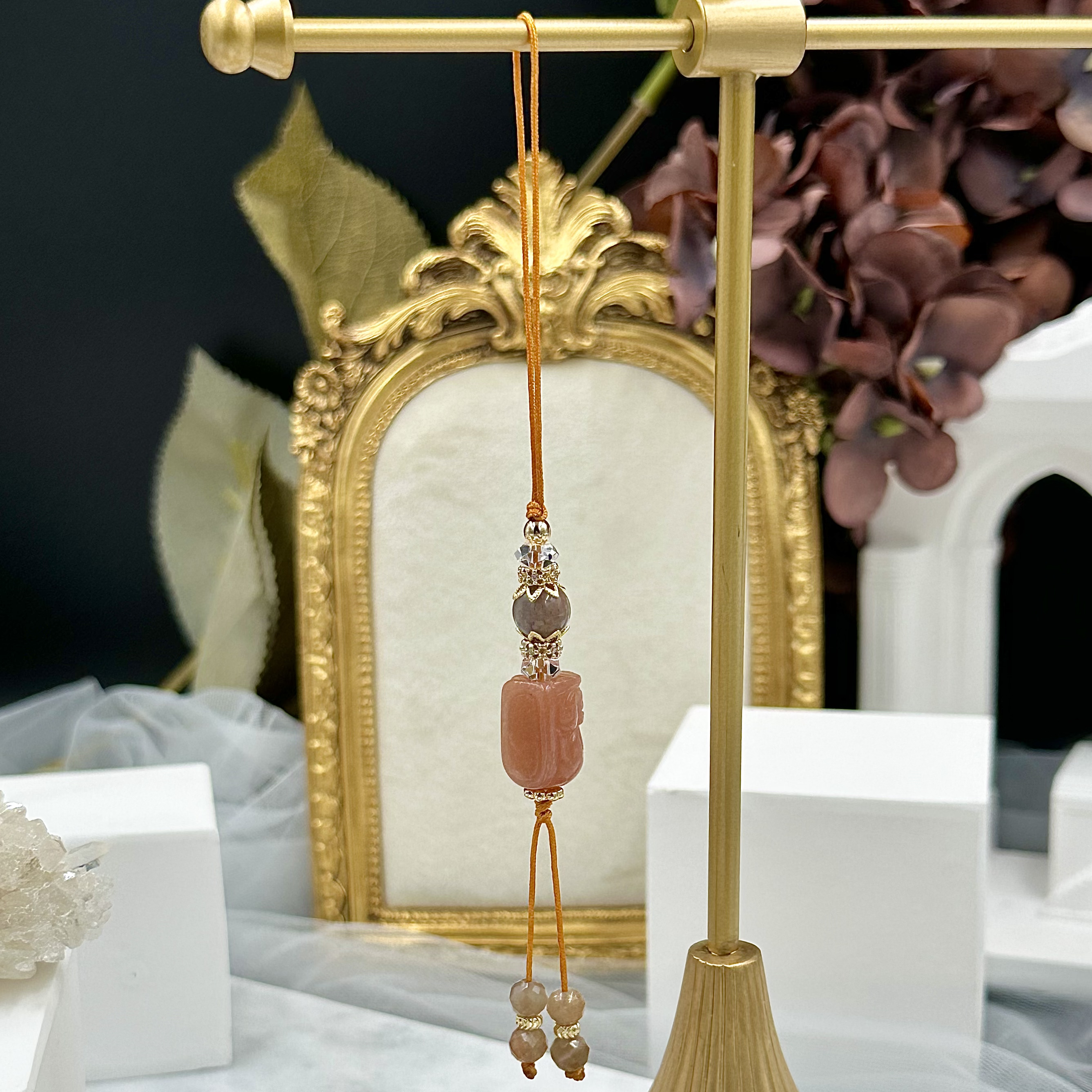 Peach Moonstone Pixiu HP Strap