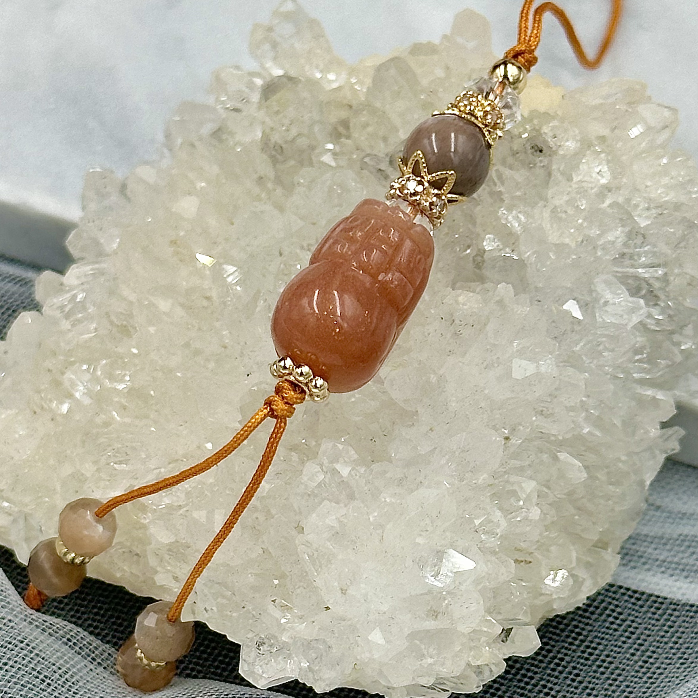 Peach Moonstone Pixiu HP Strap