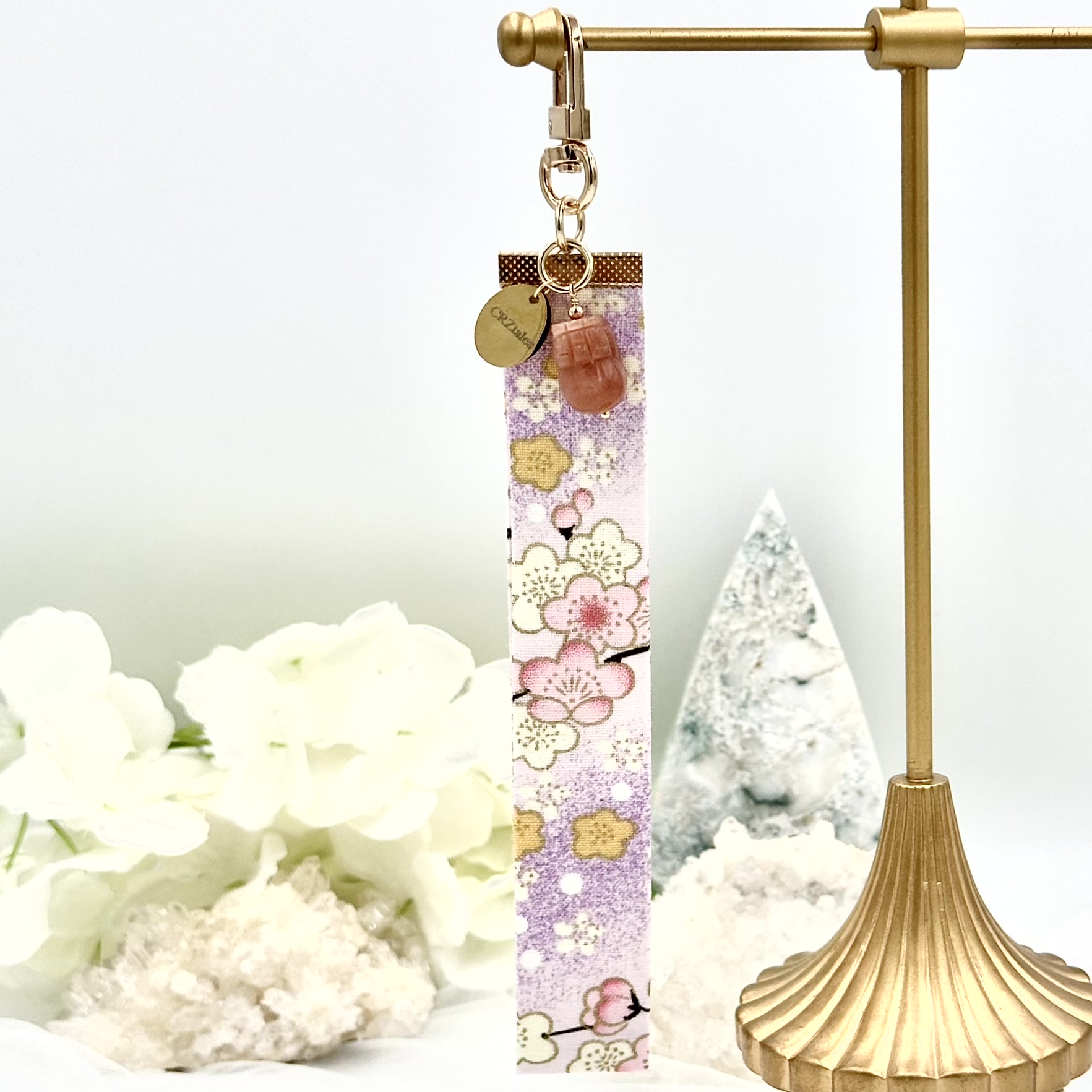 Peach Moonstone Pixiu CRZFabWristlet