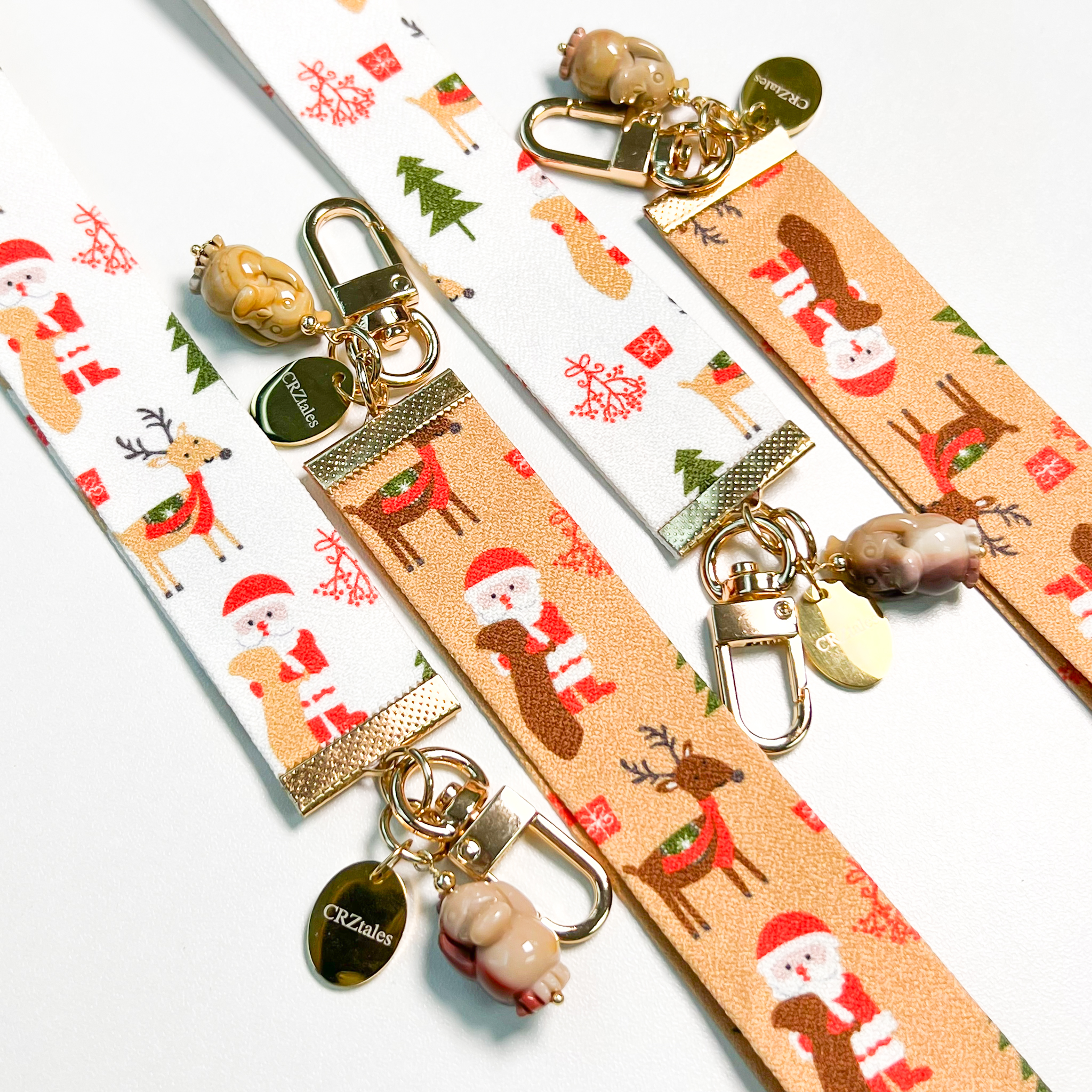 <<SG Seller>> CRZtales Alashan Agate Psyduck Crystal Charms Christmas Theme Fabric Chain CRZFabChain #CRZFabChains