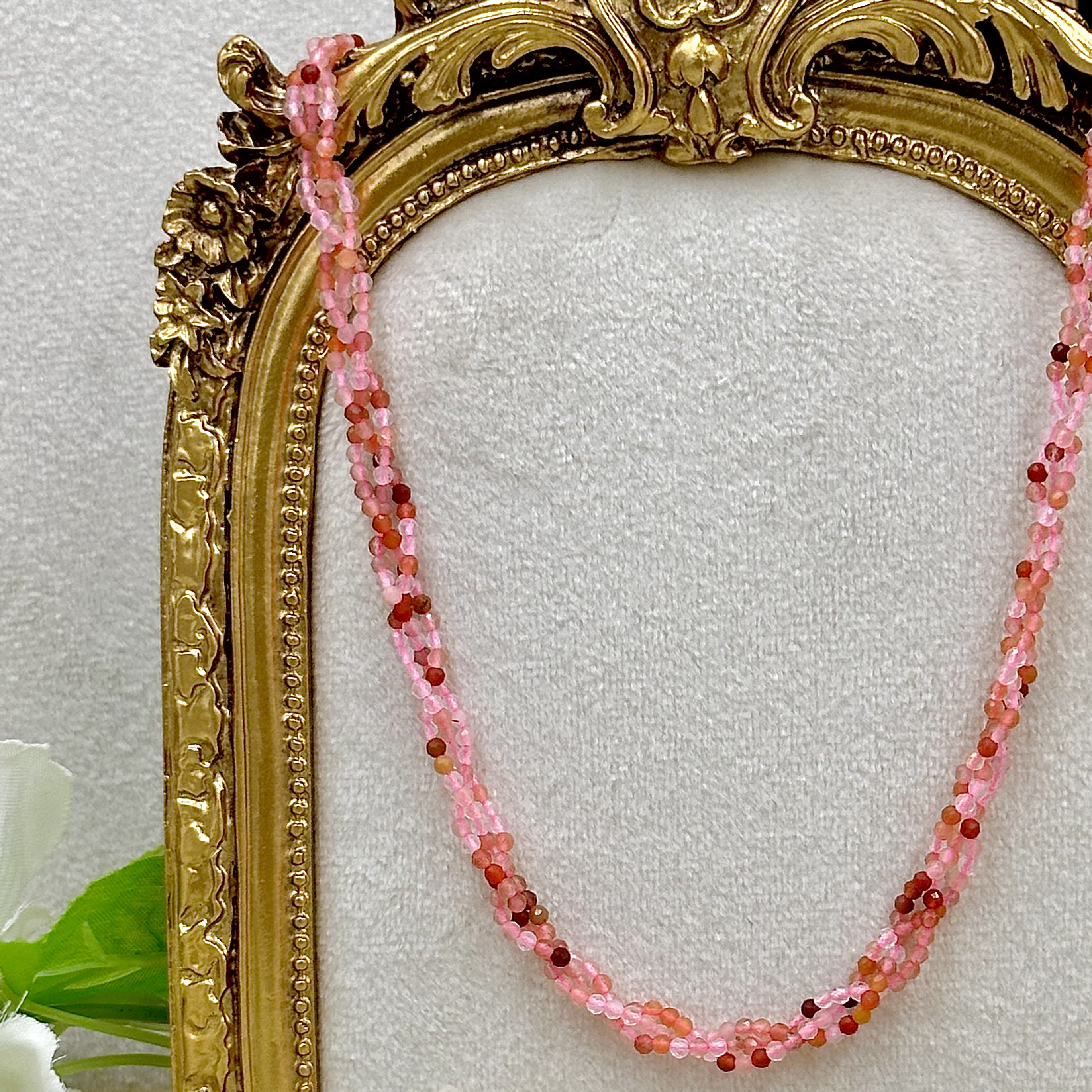 Rabbit Hair Beaded Necklace